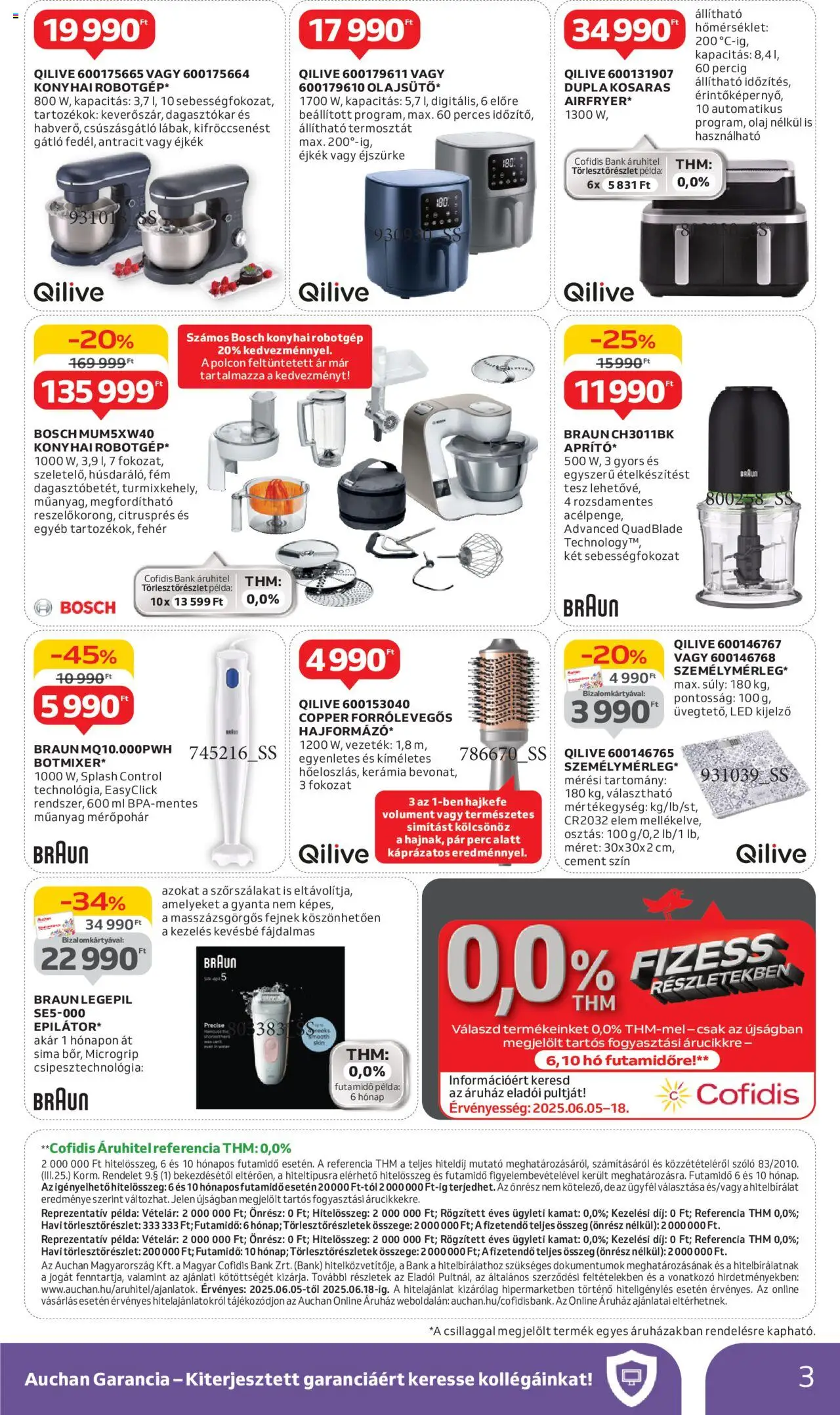 Auchan akciós ujság - amely érvényes a következő dátumtól: 05.06.2025 | Oldal: 3 | Termékek: Citrusprés, Cement, Hajformázó, Konyhai robotgép
