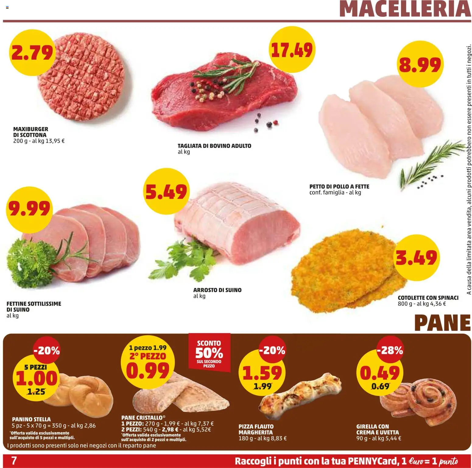 Volantino PENNY del 20.11.2025 | Pagina: 7 | Prodotti: Petto di Pollo, Crema, Pane, Suino