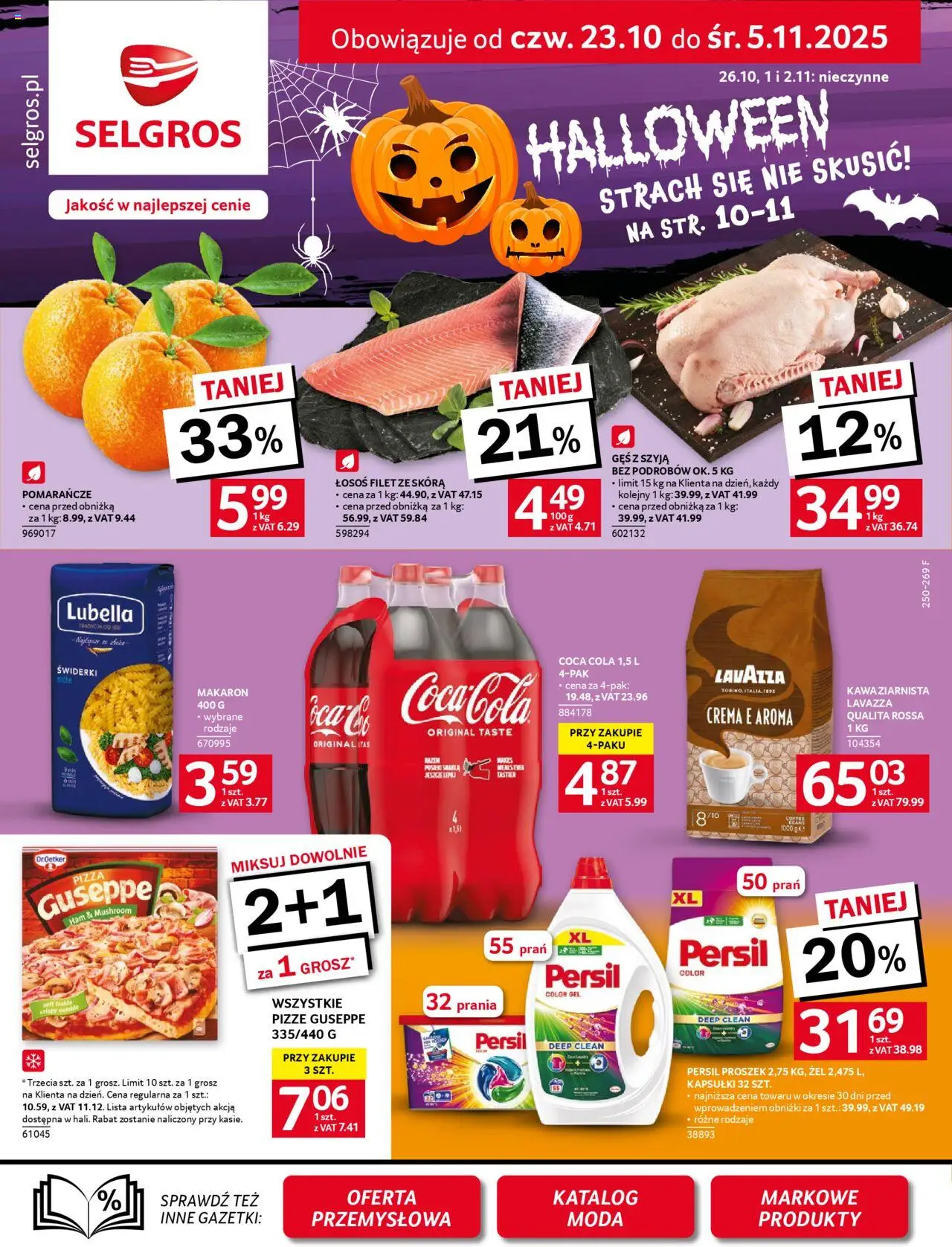 Selgros cash&carry Gazetka od 23.10.2025 | Strona: 1 | Produkty: Gęś, Lavazza, Coca cola, Łosoś