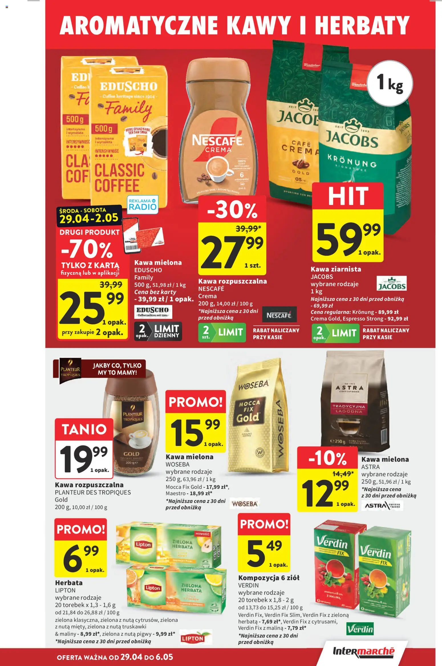 Intermarche gazetka od 29.04.2026 | Strona: 29 | Produkty: Karta, Malina, Kawa, Truskawki