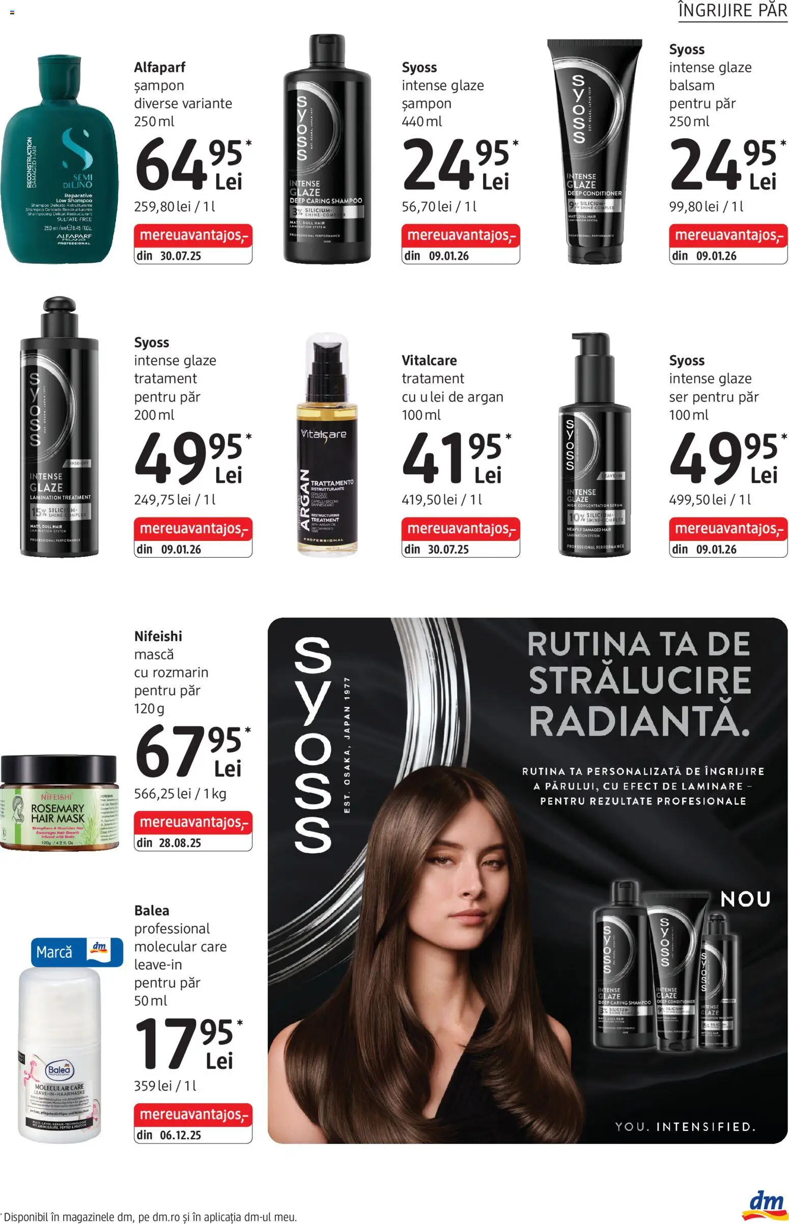 Noul catalog DM drogeriemarkt – valabil de la 05.03.2026 | Pagină: 17 | Produse: Tratament pentru păr, Șampon, Balsam, Ulei
