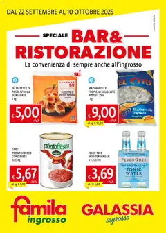 Anteprima del volantino Famila Bar & Ristorazione catalogo valido a partire dal 22.09.2025