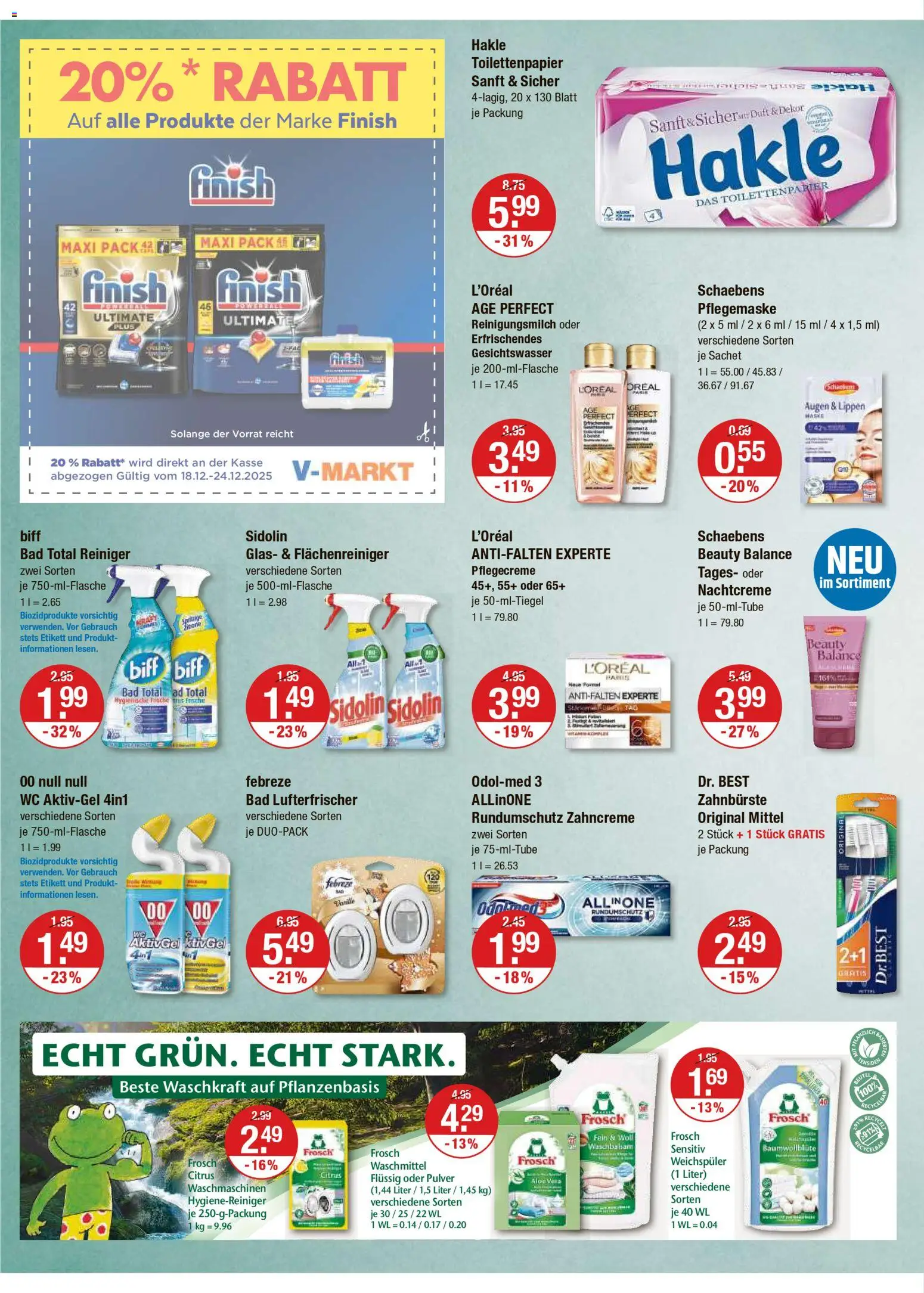 V-Markt - München – gültig ab 18.12.2025 | Seite: 10 | Produkte: Bad, Zahnbürste, Waschmittel, Toilettenpapier