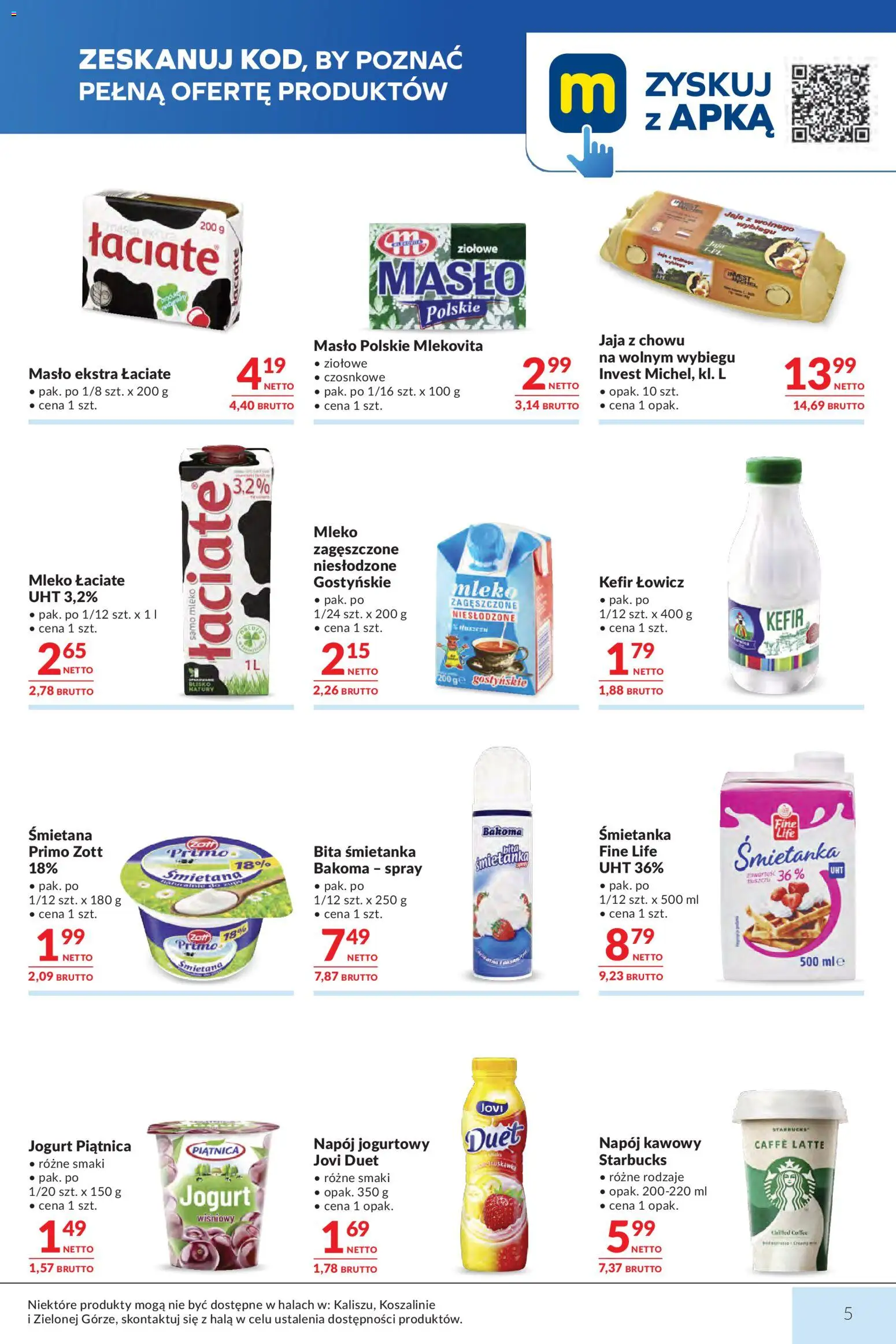 Makro gazetka od 14.04.2026 | Strona: 5 | Produkty: Masło Polskie, Kefir, Jogurt, Jaja