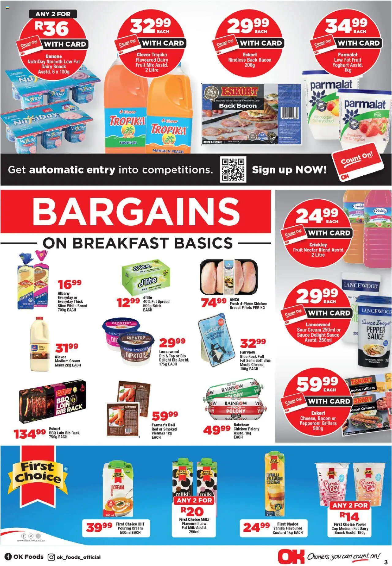 New OK Foods catalogue – valid from 10.09.2025 | Page: 3 | Products: Custard, Milk, Cheese, Mango