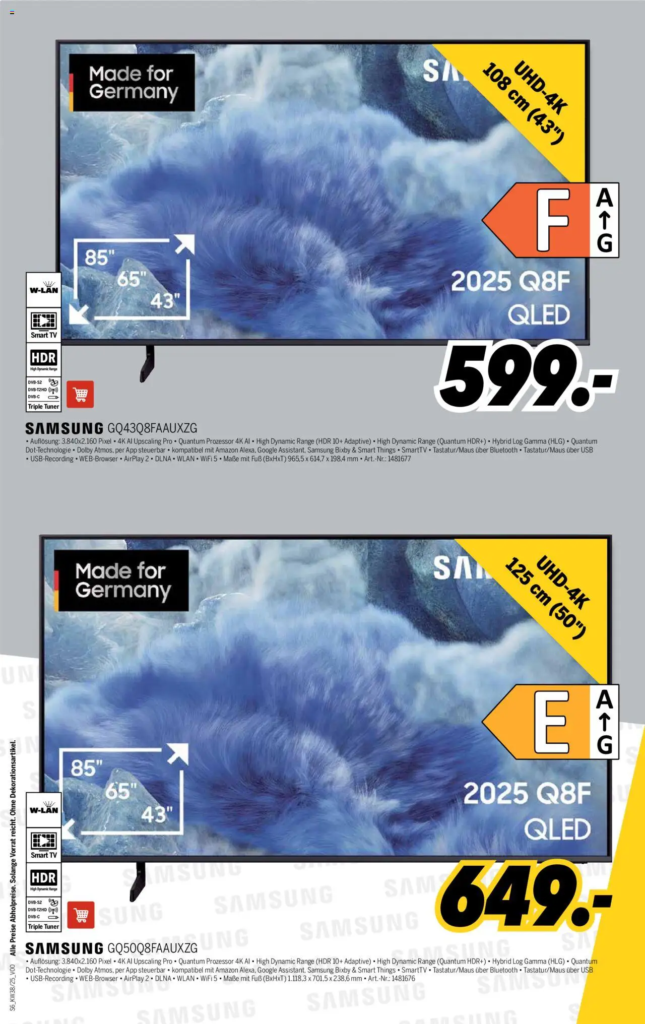 Medimax Prospekt 	 – gültig ab 12.09.2025 | Seite: 6 | Produkte: USB, Samsung, Smart TV, TV