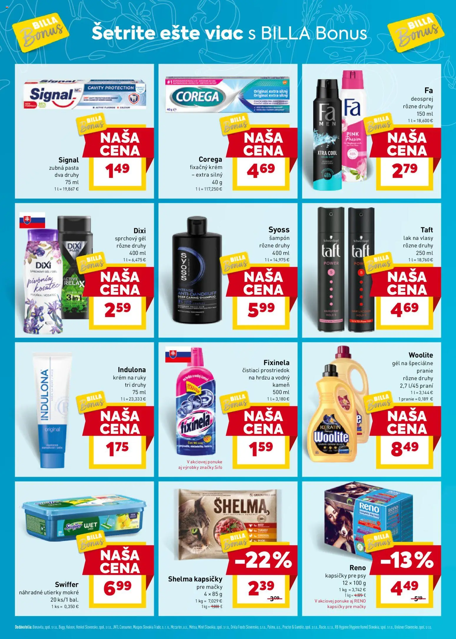 Nové Billa akcie – leták je platný od 18.02.2026 | Strana: 8 | Produkty: Šampón, Lak na vlasy, Krém na ruky, Krém