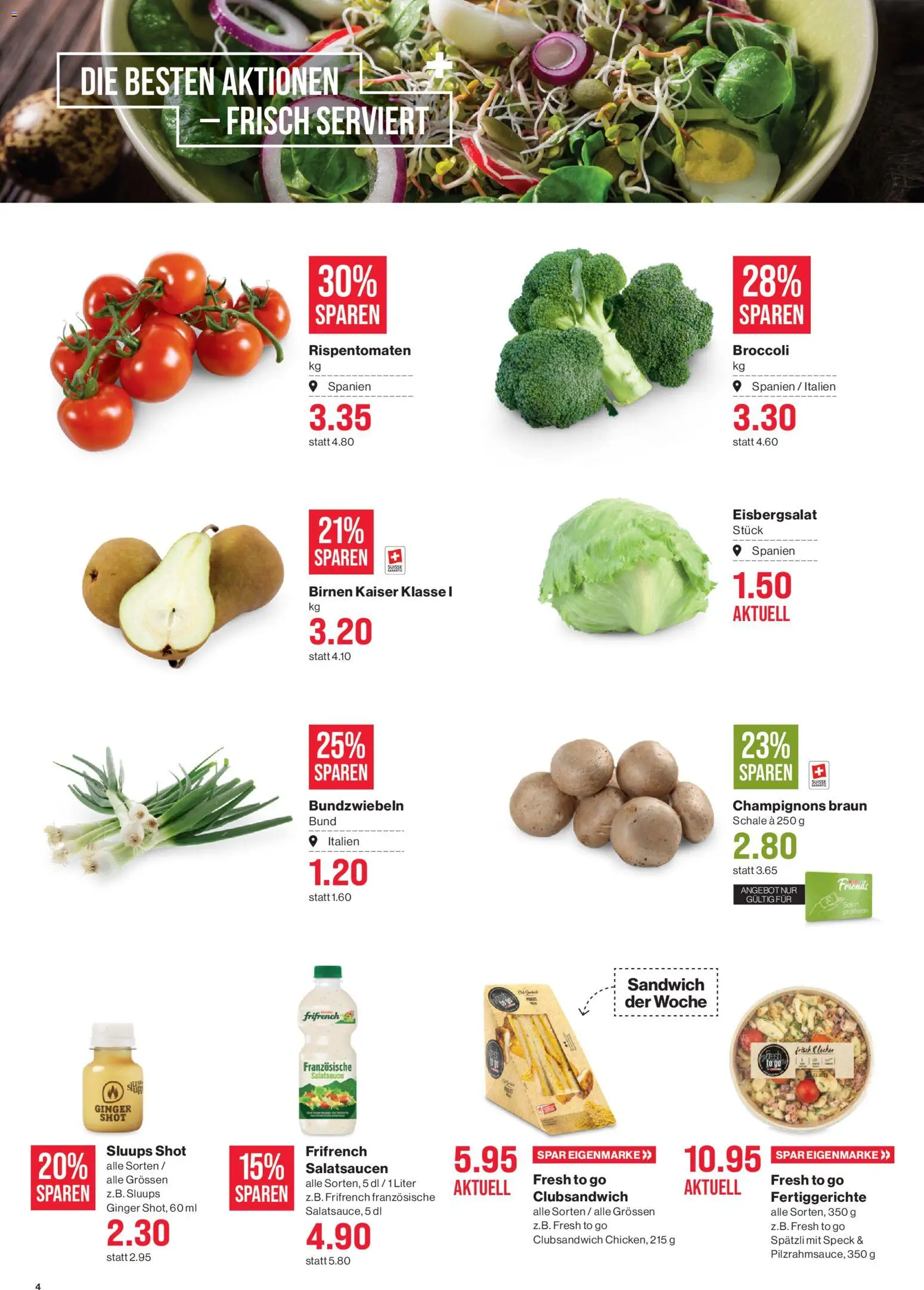 SPAR Aktionen – gültig ab 22.01.2026 | Seite: 4 | Produkte: Champignons, Fertiggerichte