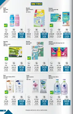Metro katalog Kupi više, plati manje - pregled Metro kataloga - važi od 01.03.2026 | Strana: 30 | Proizvode: Tečni sapun, Pampers, Higijenski ulošci, Puder