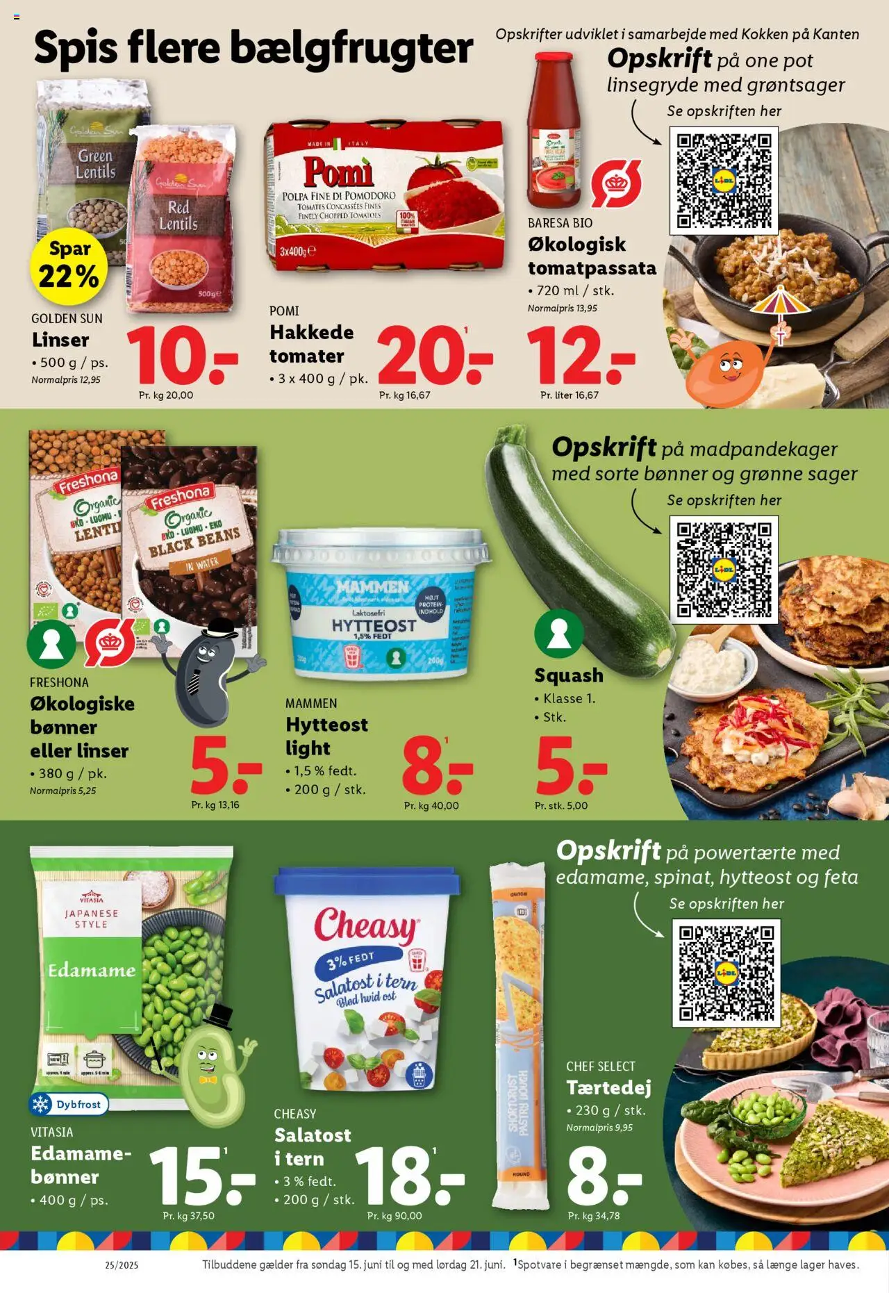 Lidl Tilbudsavis gyldig fra 19.06.2025 | Side: 23 | Produkter: Ost, Hakkede tomater, Bønner, Sorte Bønner