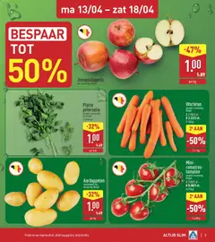 Aldi folder week 16 - Voorbeeld van een folder van Aldi, geldig van 13.04.2026 | Pagina: 3 | Producten: Tomaten, Kész piskótalap, Wortelen