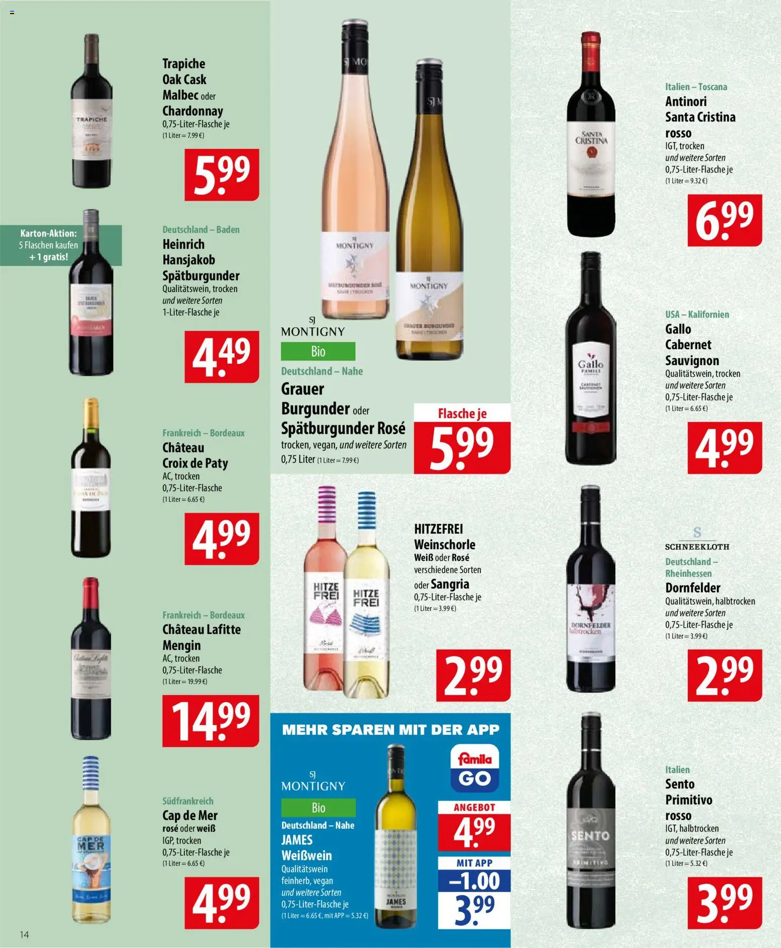 Famila Prospekt 	 – gültig ab 27.04.2026 | Seite: 14 | Produkte: Weißwein, Weinschorle