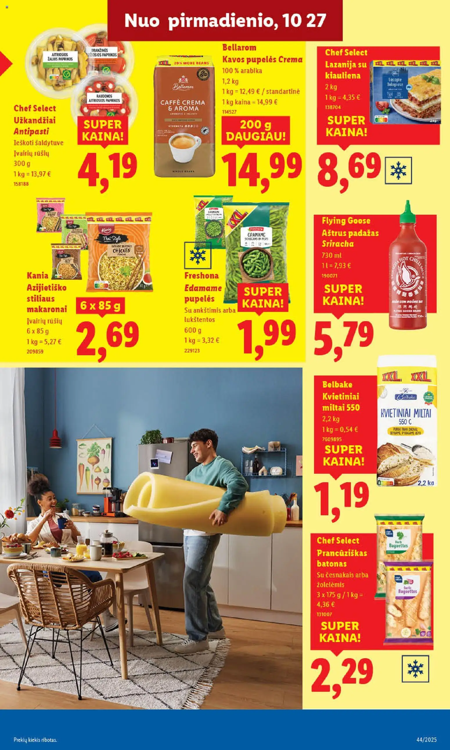LIDL akcijos nuo 27.10.2025 | Puslapis: 21 | Prekių: Pupelės, Kavos pupelės, Kiauliena, Makaronai