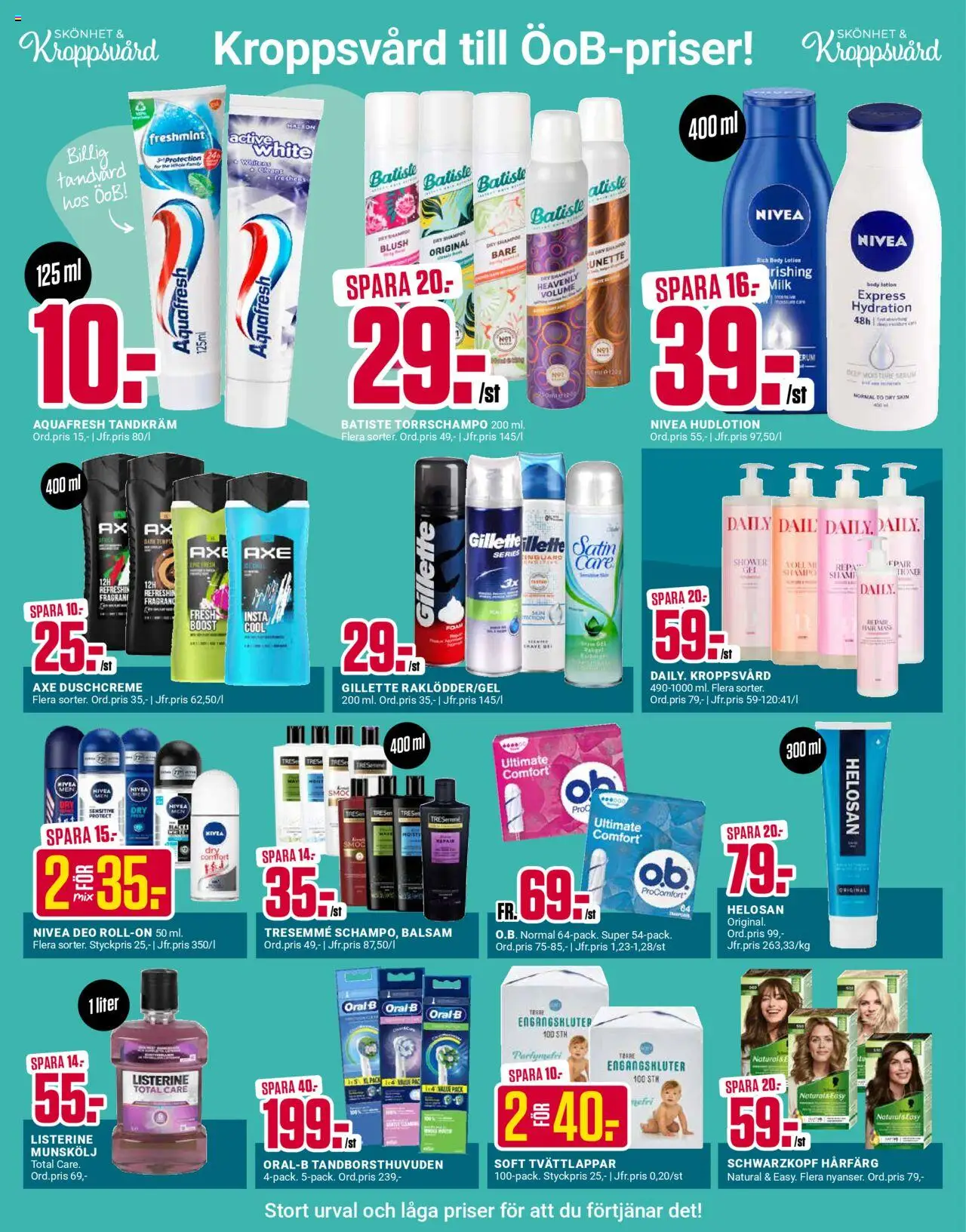 ÖoB reklamblad aktuell från 13.10.2025 | Sida: 4 | Produkter: Hårfärg, Mask, Serum, Torrschampo