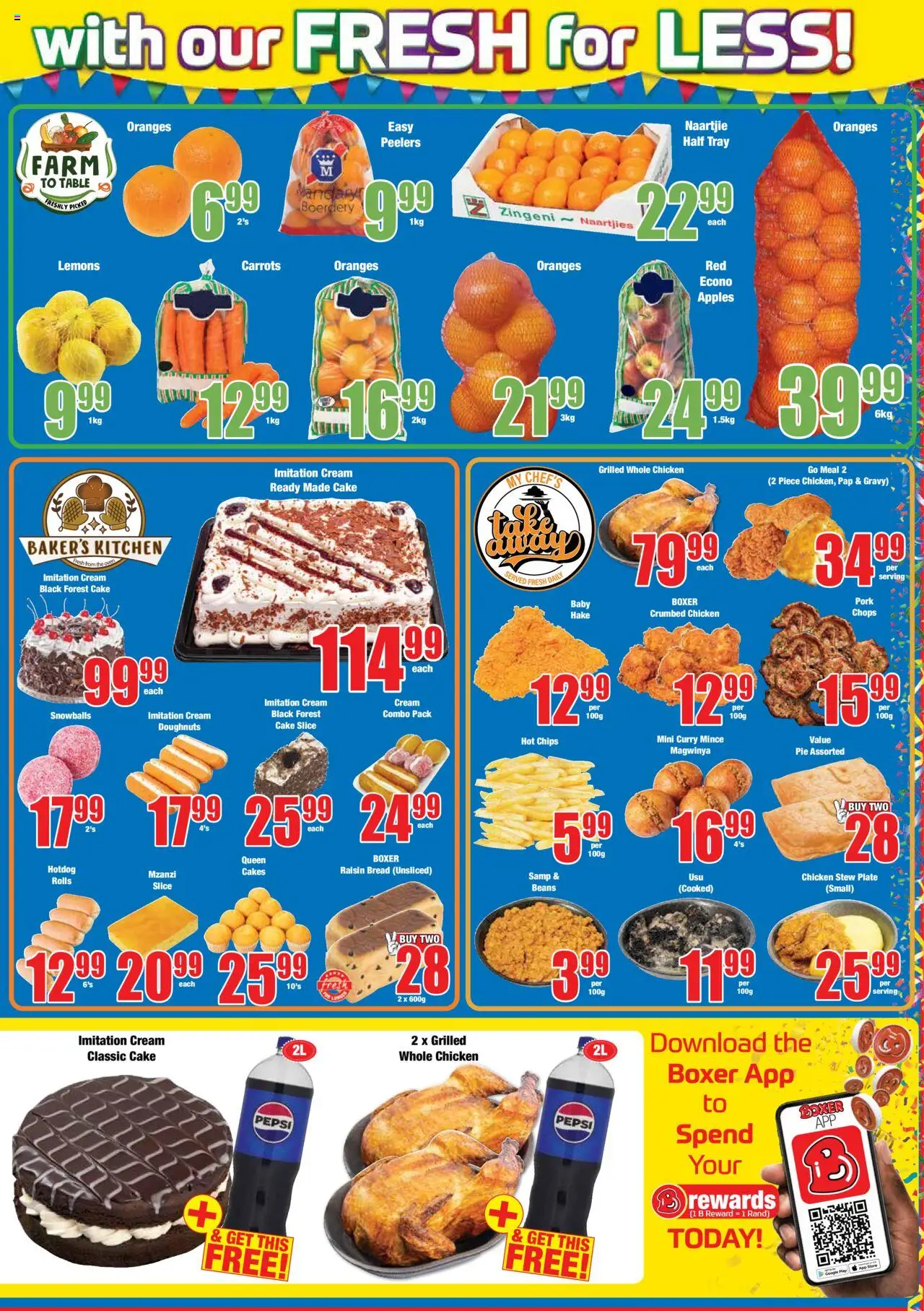 Boxer Specials │ valid from 25.08.2025 | Page: 3 | Products: TV, Table, Oranges, Carrots