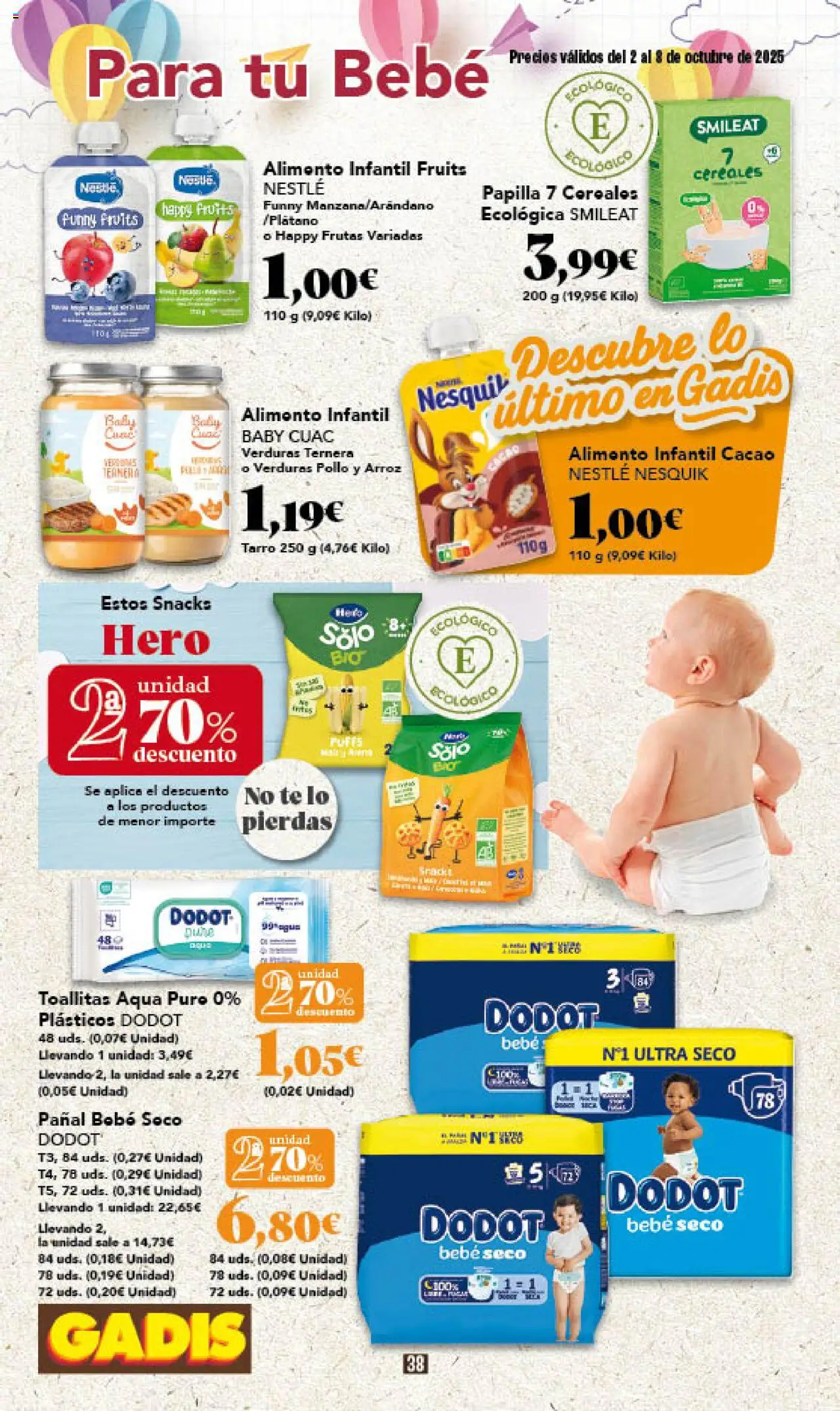 Gadis folleto │ válido desde el 02.10.2025 | Página: 38 | Productos: Arroz, Cereales, Té, Φρυγανιές σικάλεως