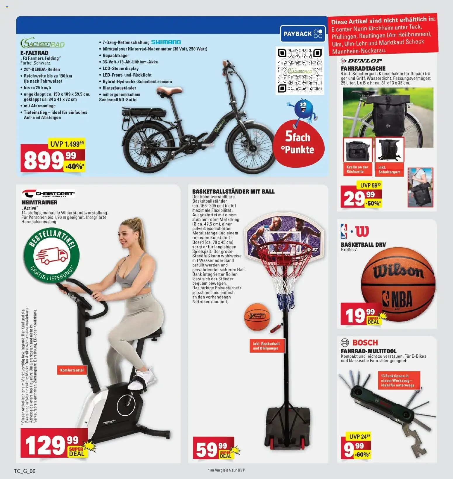 Edeka prospekt Göppingen	 – gültig ab 16.03.2026 | Seite: 38 | Produkte: Bosch, Heimtrainer, Wasser, Basketball