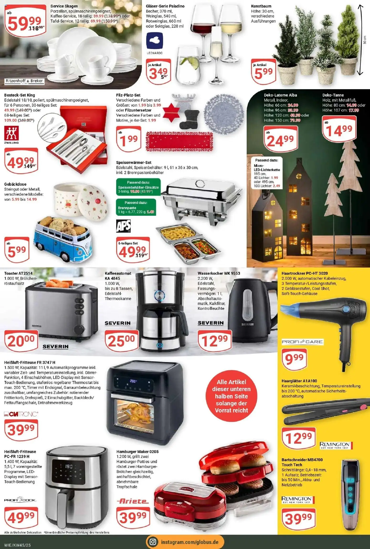 Globus prospekt Waghäusel	 – gültig ab 02.11.2025 | Seite: 27 | Produkte: Wasserkocher, Haartrockner, Toaster, Heißluftfritteuse