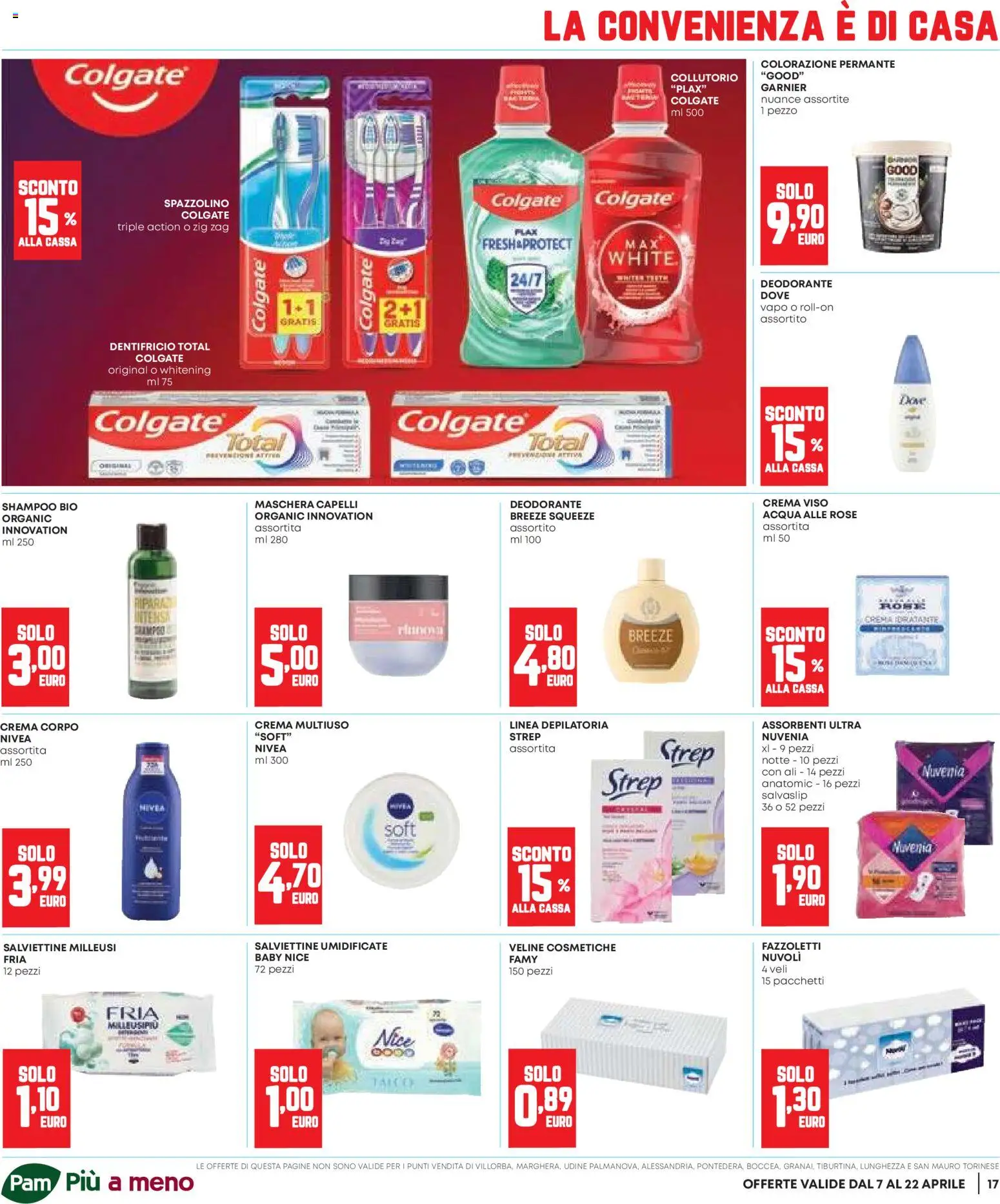 Volantino Panorama del 07.04.2026 | Pagina: 17 | Prodotti: Deodorante, Dentifricio, Fazzoletti, Acqua