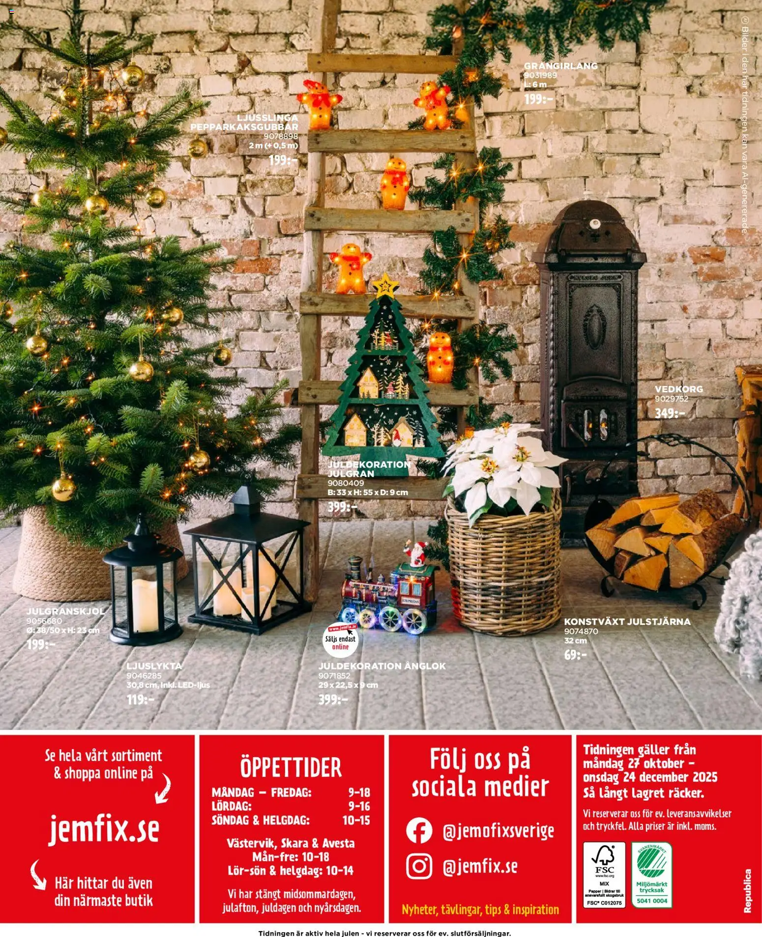 Jem & Fix reklamblad aktuell från 27.10.2025 | Sida: 16 | Produkter: Konstväxt, Galler, Papper