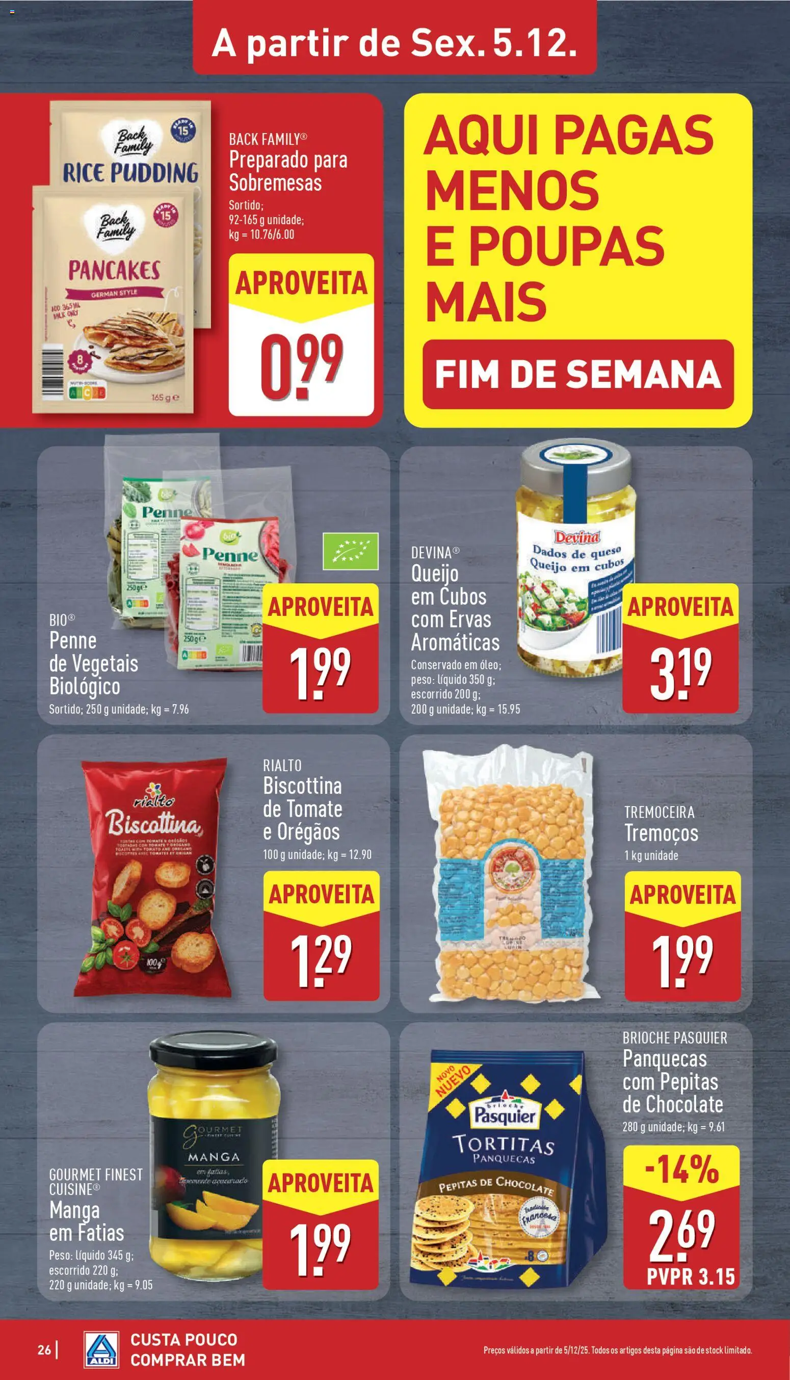 Aldi folheto │ válido de 01.12.2025 | Página: 26 | Produtos: Orégãos, Panquecas, Tomate, Tremoços