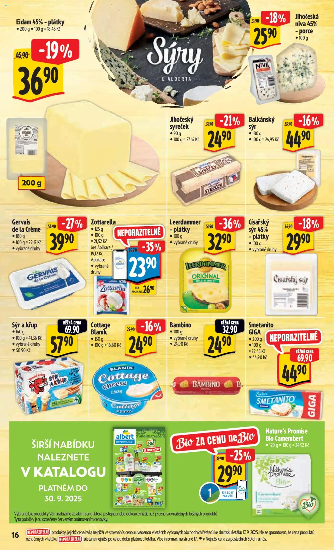 Albert leták - Hypermarket od 24.09.2025 | Strana: 24 | Produkty: Eidam, Gervais, Leerdammer, Niva