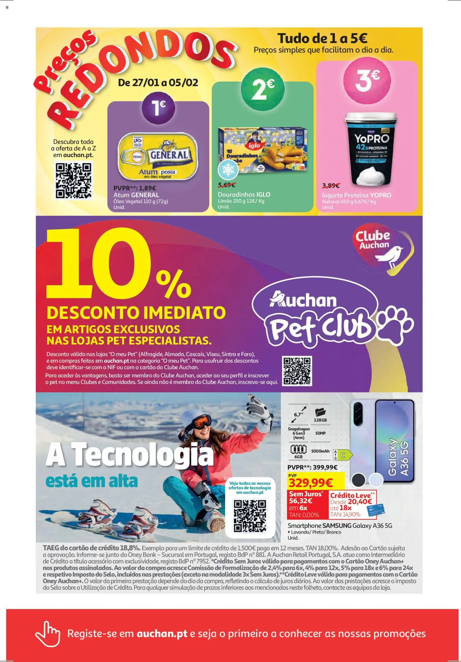 Auchan folheto │ válido de 29.01.2026 | Página: 40 | Produtos: Smartphone, Atum, Óleo, Proteina