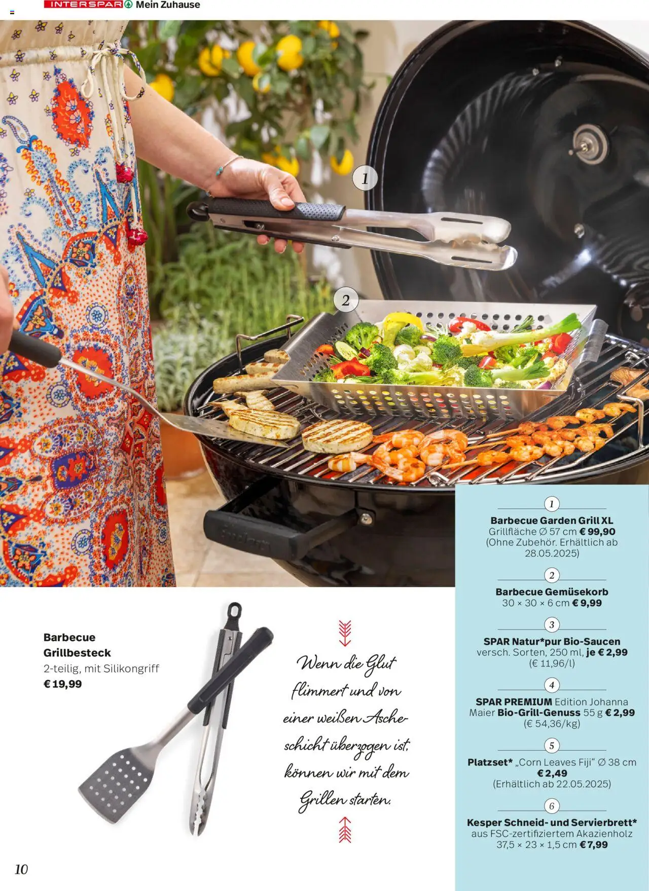 Interspar Mein Zuhause Magazin Frühling 2025 gültig ab 28.04.2025 | Seite: 10 | Produkte: Grill