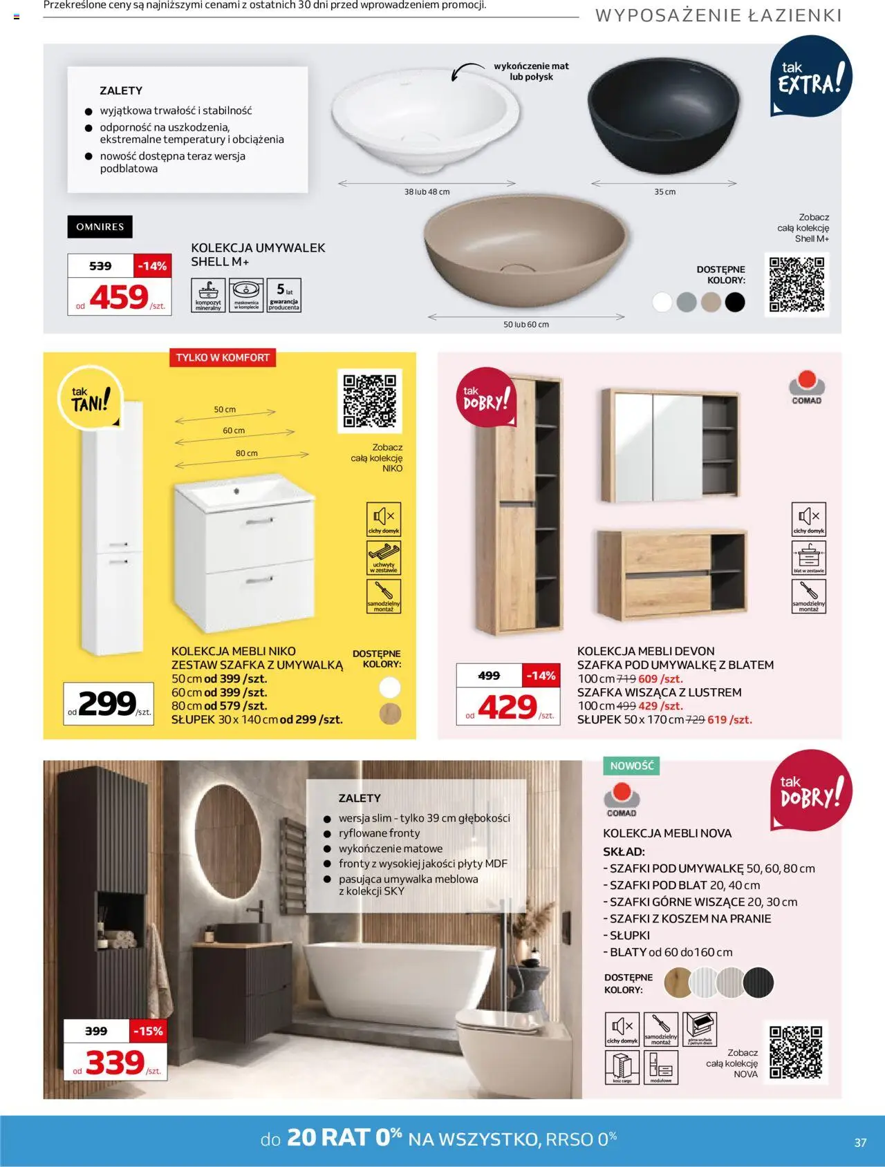 Komfort Gazetka od 17.09.2025 | Strona: 37 | Produkty: Plyty, Umywalka
