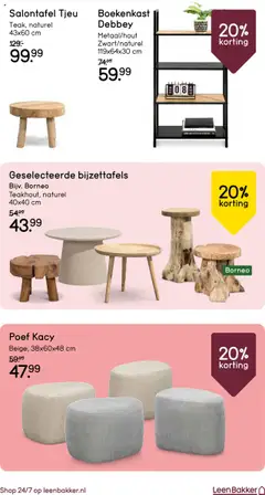  | Pagina: 9 | Producten: Boekenkast, Bijzettafels