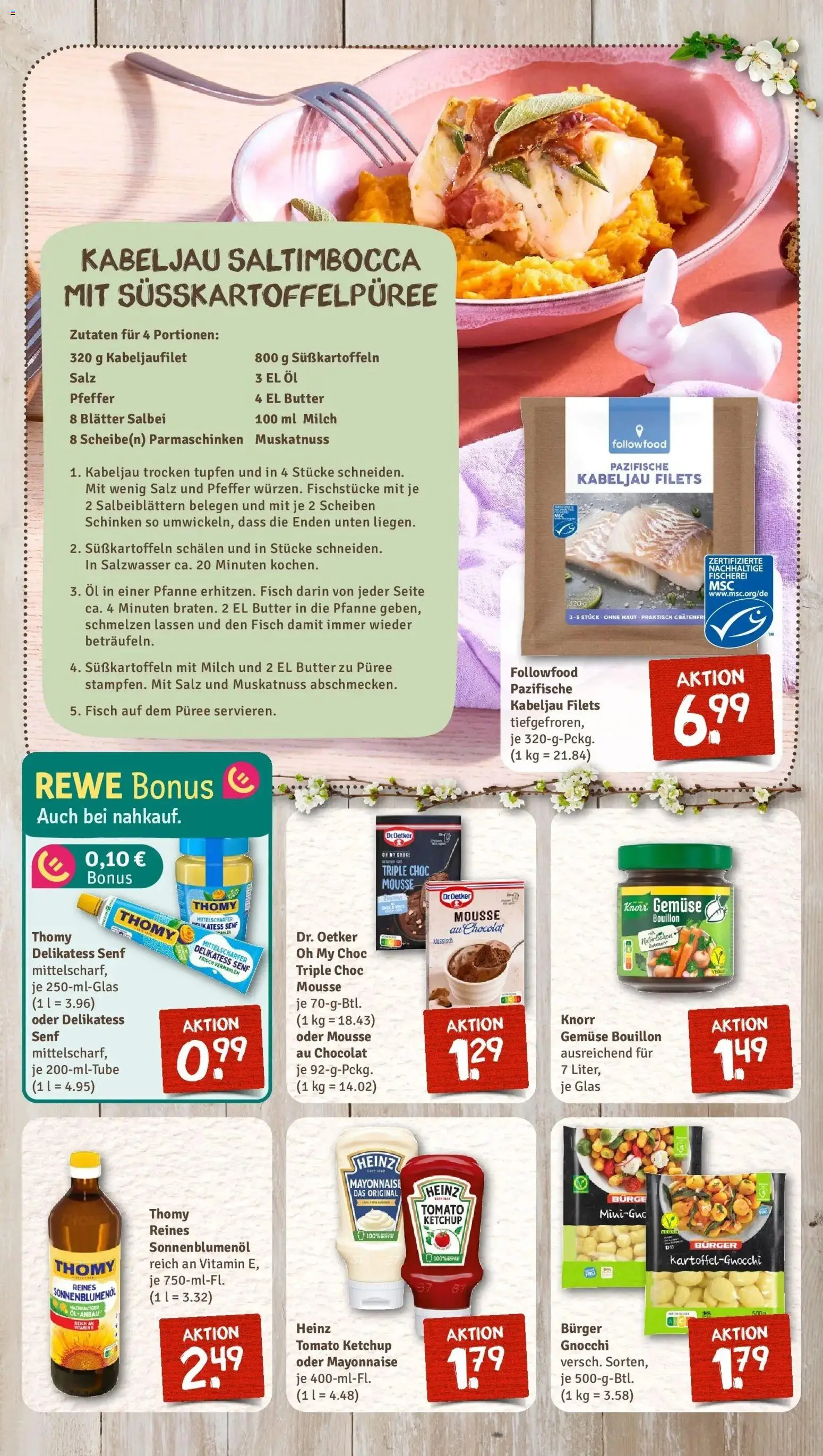 Rewe Prospekt Rammingen	 – gültig ab 30.03.2026 | Seite: 4 | Produkte: Sonnenblumenol, Burger, Fisch, Schinken