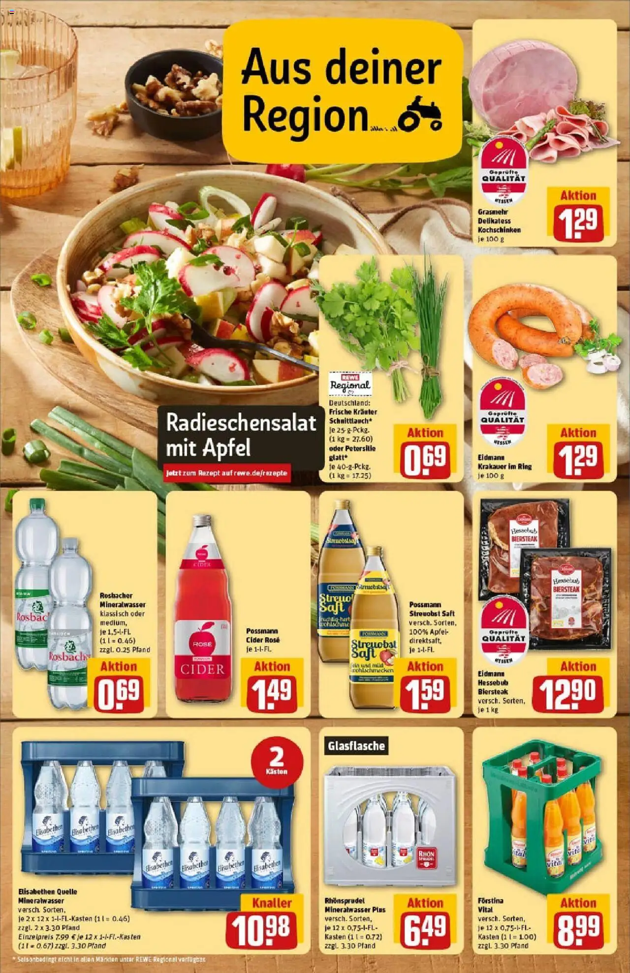 Rewe prospekt Michelstadt	 - gültig ab dem 13.07.2025 | Seite: 5 | Produkte: Äpfel, Apple, Petersilie, Rhonsprudel