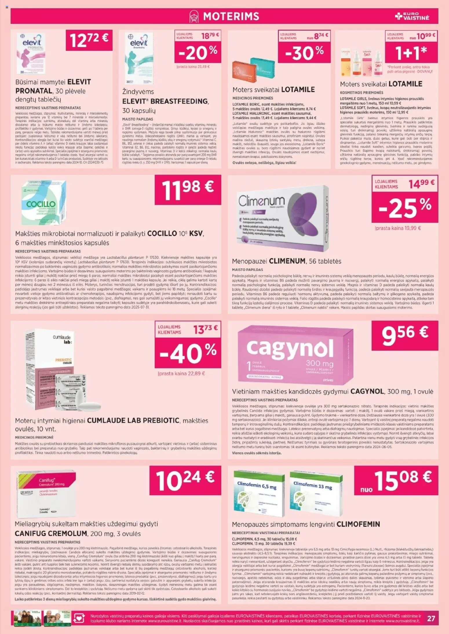 EUROVAISTINĖ akcijos nuo 01.11.2025 | Puslapis: 27 | Prekių: Kelnaitės, Prausiklis