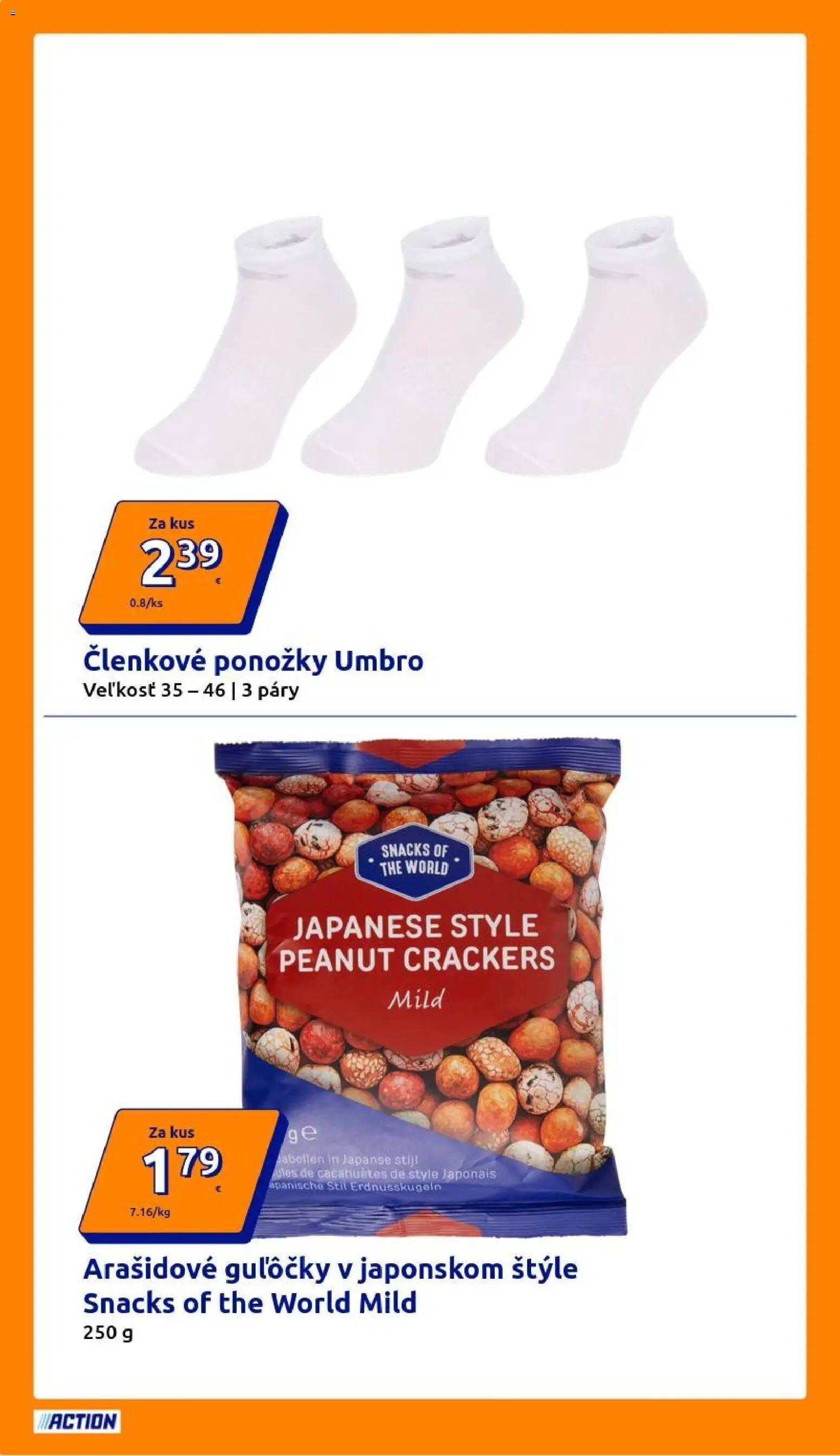 Nové Action akcie – leták je platný od 25.02.2026 | Strana: 18 | Produkty: Ponožky