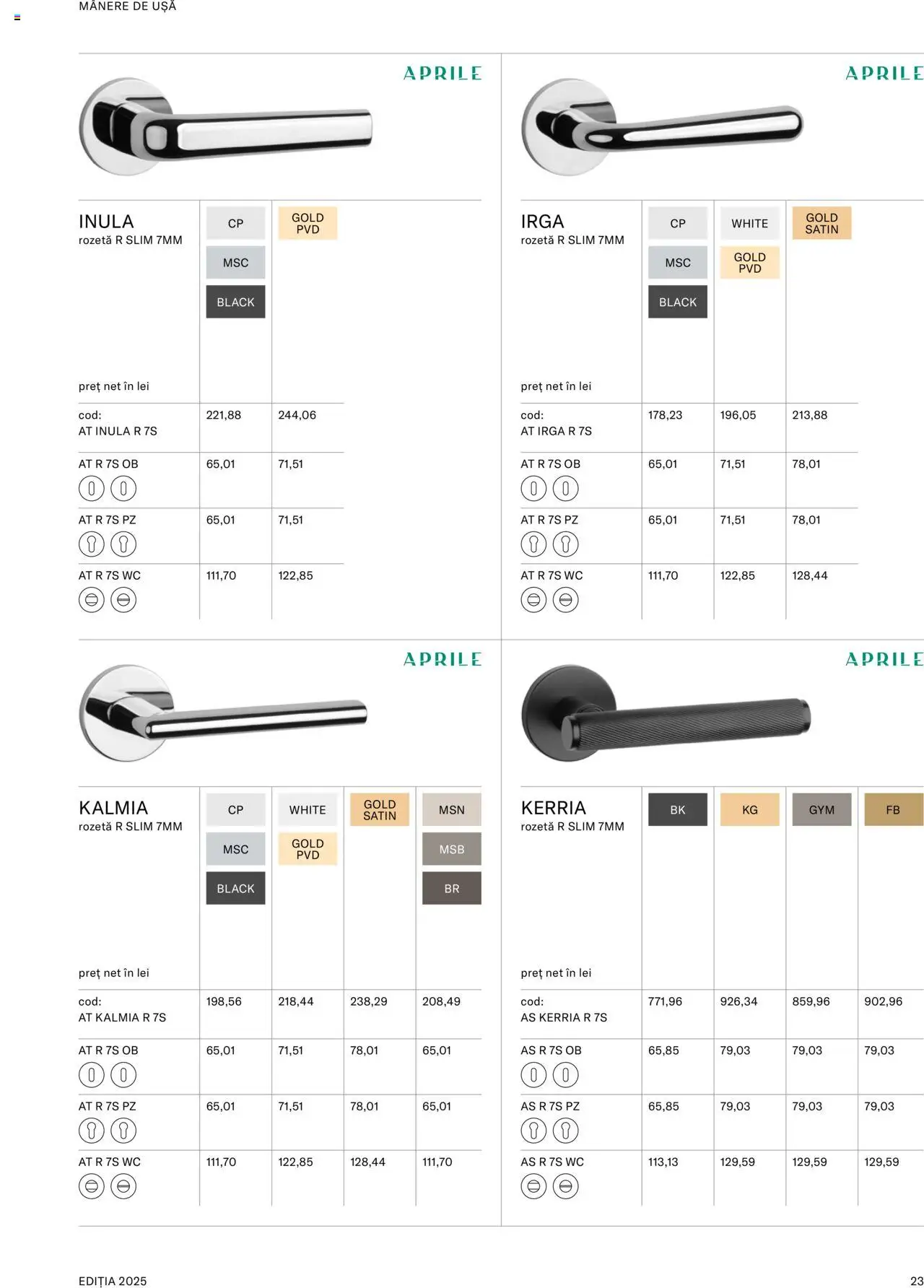 Noul catalog Proges – valabil de la 08.09.2025 | Pagină: 25 | Produse: Ușă