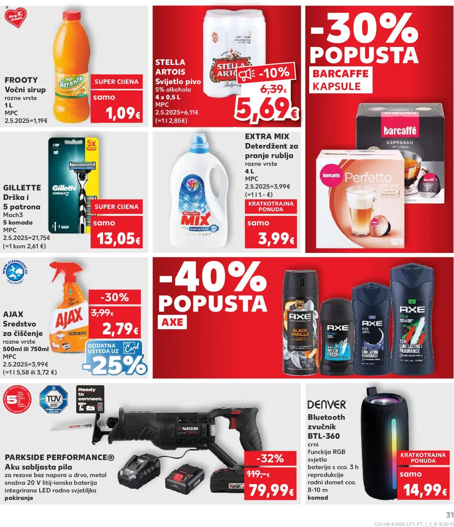 Kaufland katalog | vrijedi od 18.02.2026 | Stranica: 31 | Proizvodi: Baterija, Pivo, Deterdžent, Ajax