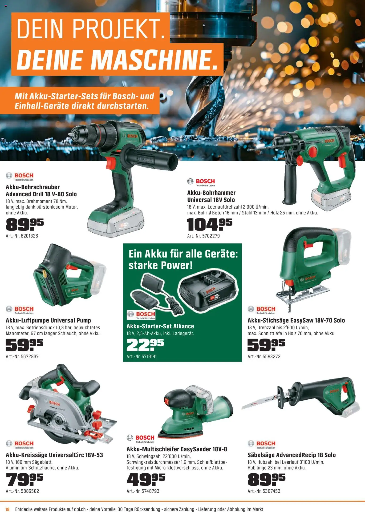 OBI - ALLES MACHBAR MIT OBI – gültig ab 07.04.2026 | Seite: 18 | Produkte: Bosch