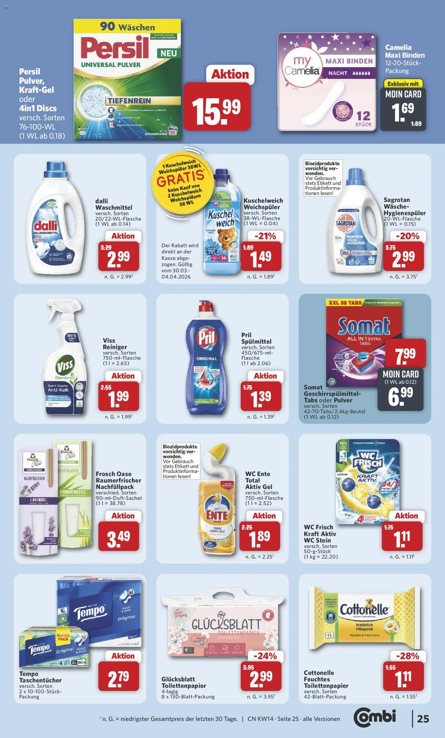 Combi Prospekt 	 – gültig ab 30.03.2026 | Seite: 28 | Produkte: Zitronengras, Bad, Dusche, Weichspüler