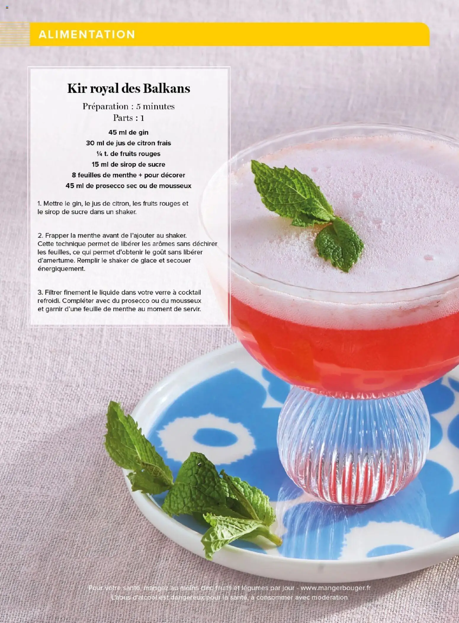 {H1} | Page: 88 | Produits: Sucre, Menthe, Mousseux, Gin