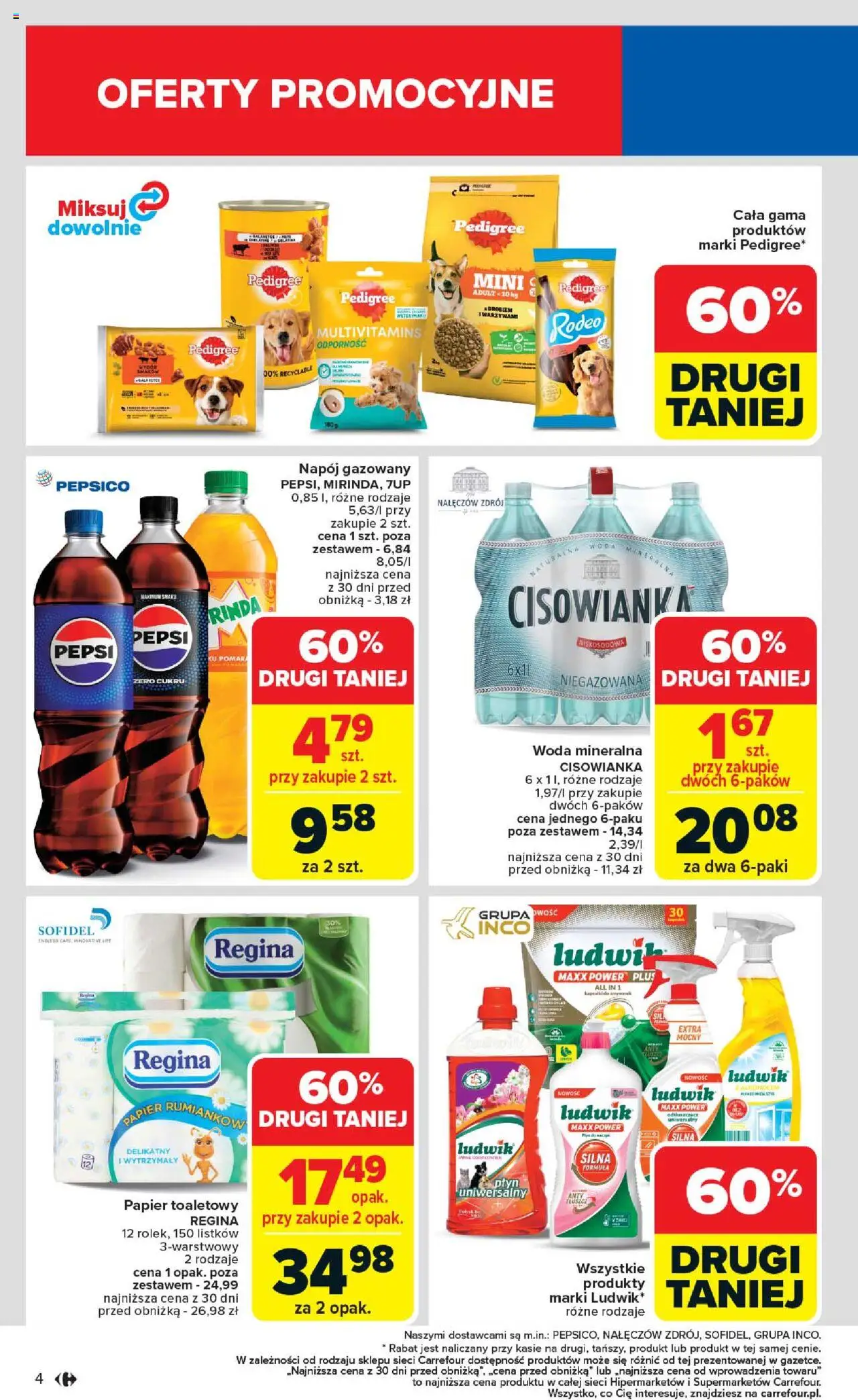Carrefour Gazetka od 02.06.2025 | Strona: 6 | Produkty: Papier toaletowy, Pepsi, Pedigree, Woda