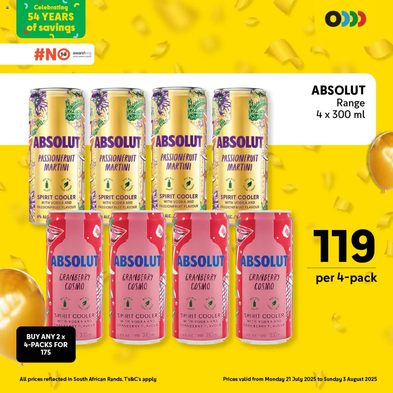 Makro Birthday Price-Drop Liquor │ valid from 21.07.2025 | Page: 4 | Products: Cooler, Vodka