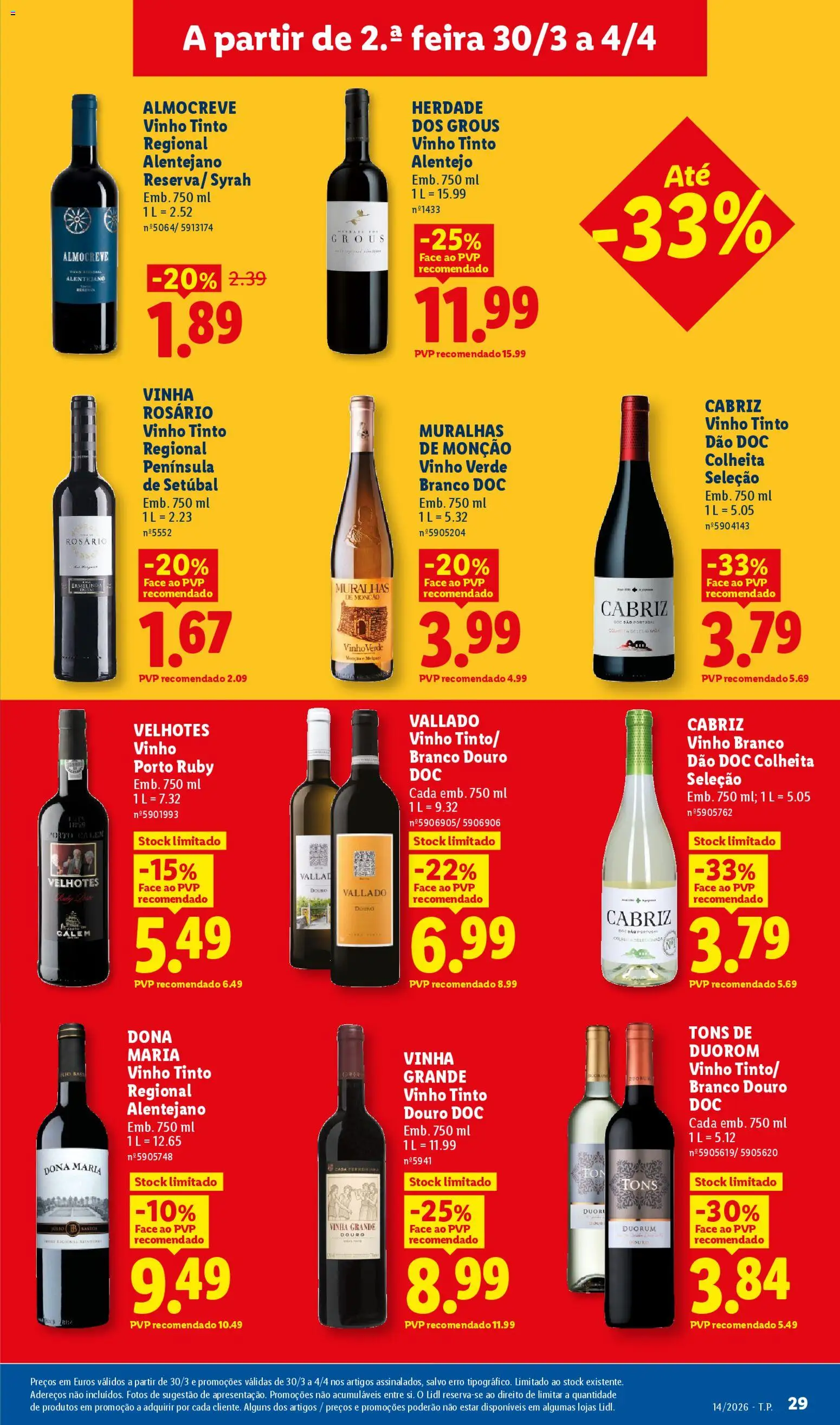 Lidl folheto │ válido de 30.03.2026 | Página: 29 | Produtos: Vinho, Vinho tinto