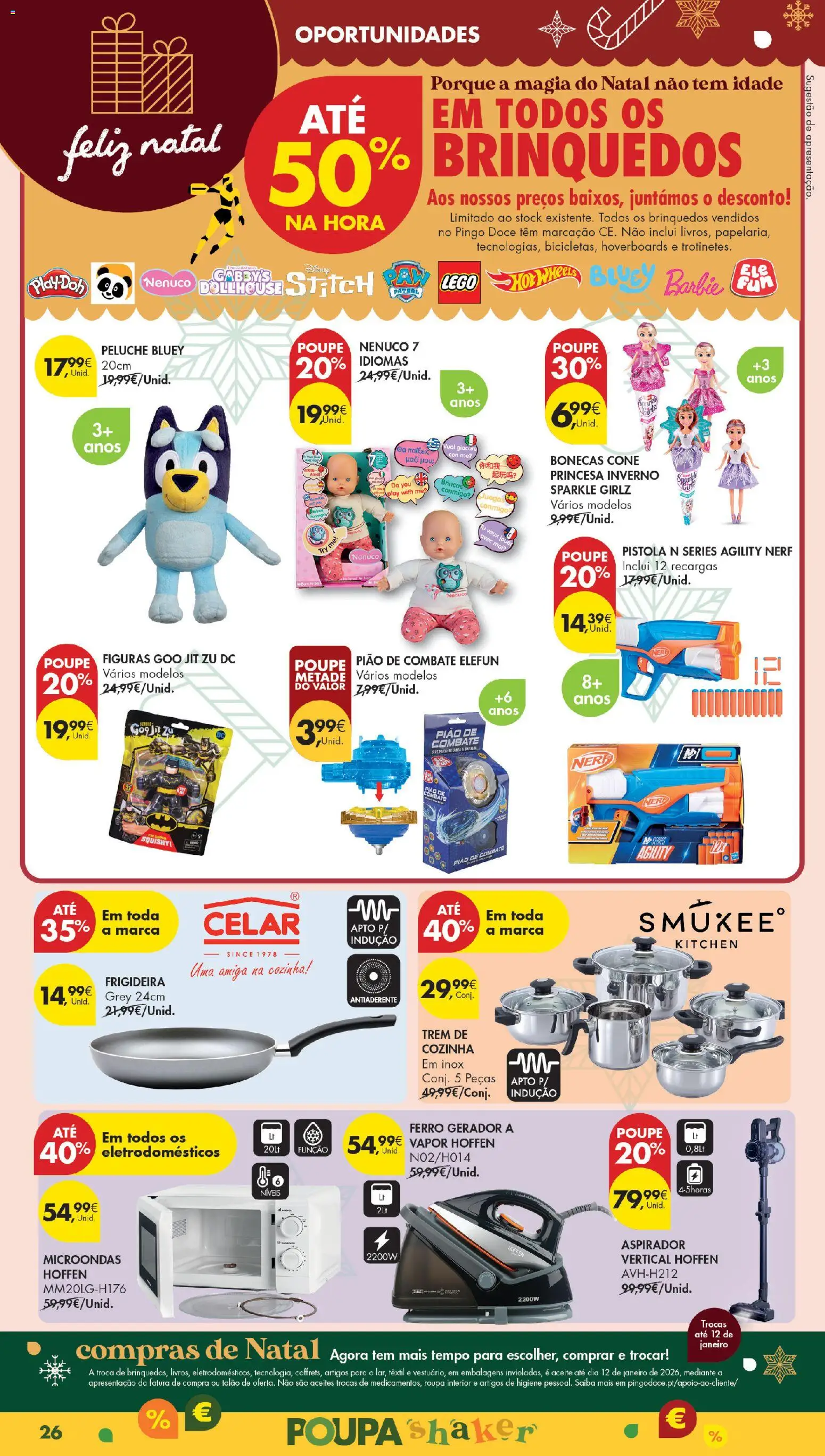 Pingo Doce Poupe Esta Semana Madeira │ válido de 11.11.2025 | Página: 26 | Produtos: Roupa interior, Top, Aspirador, Frigideira