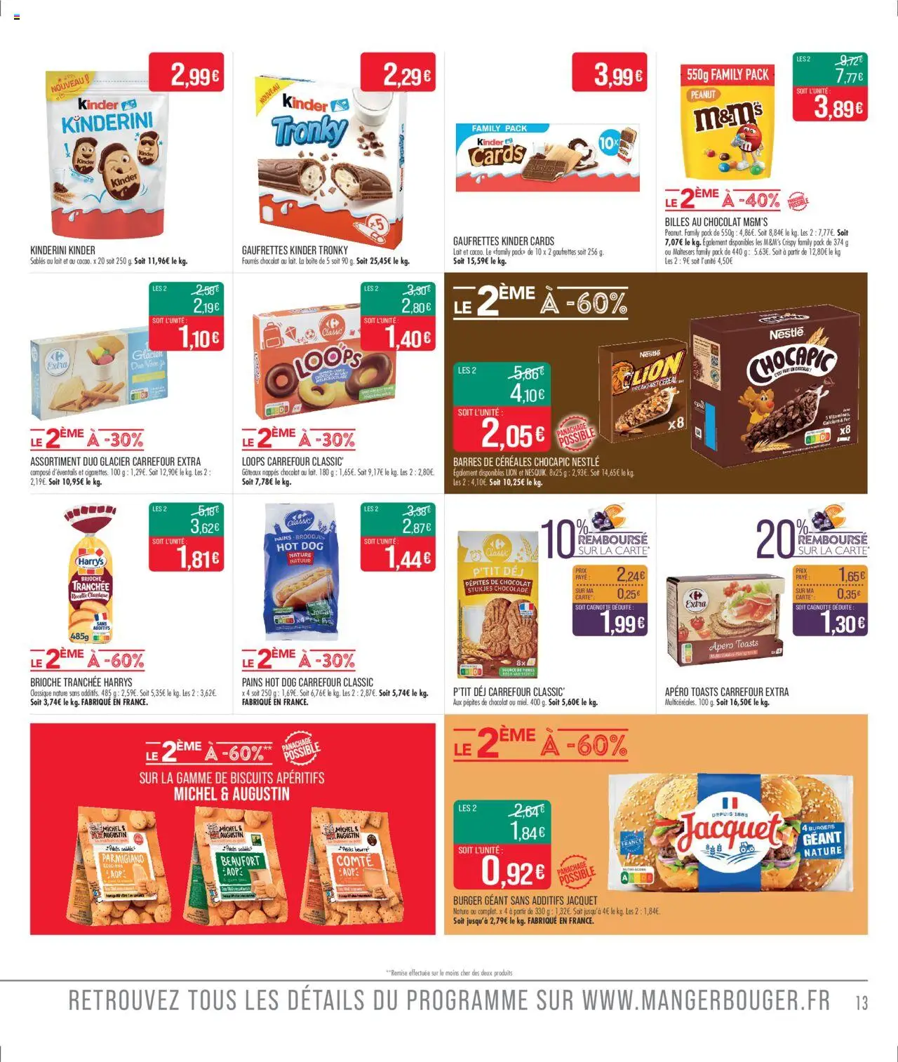 | Page: 13 | Produits: Cookies, Lait, Thé, Céréales