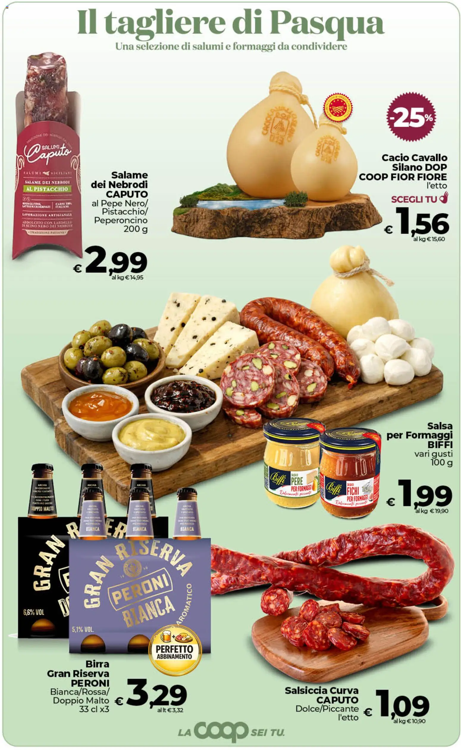 Volantino COOP del 26.03.2026 | Pagina: 15 | Prodotti: Salame, Birra, Salsa, Tagliere