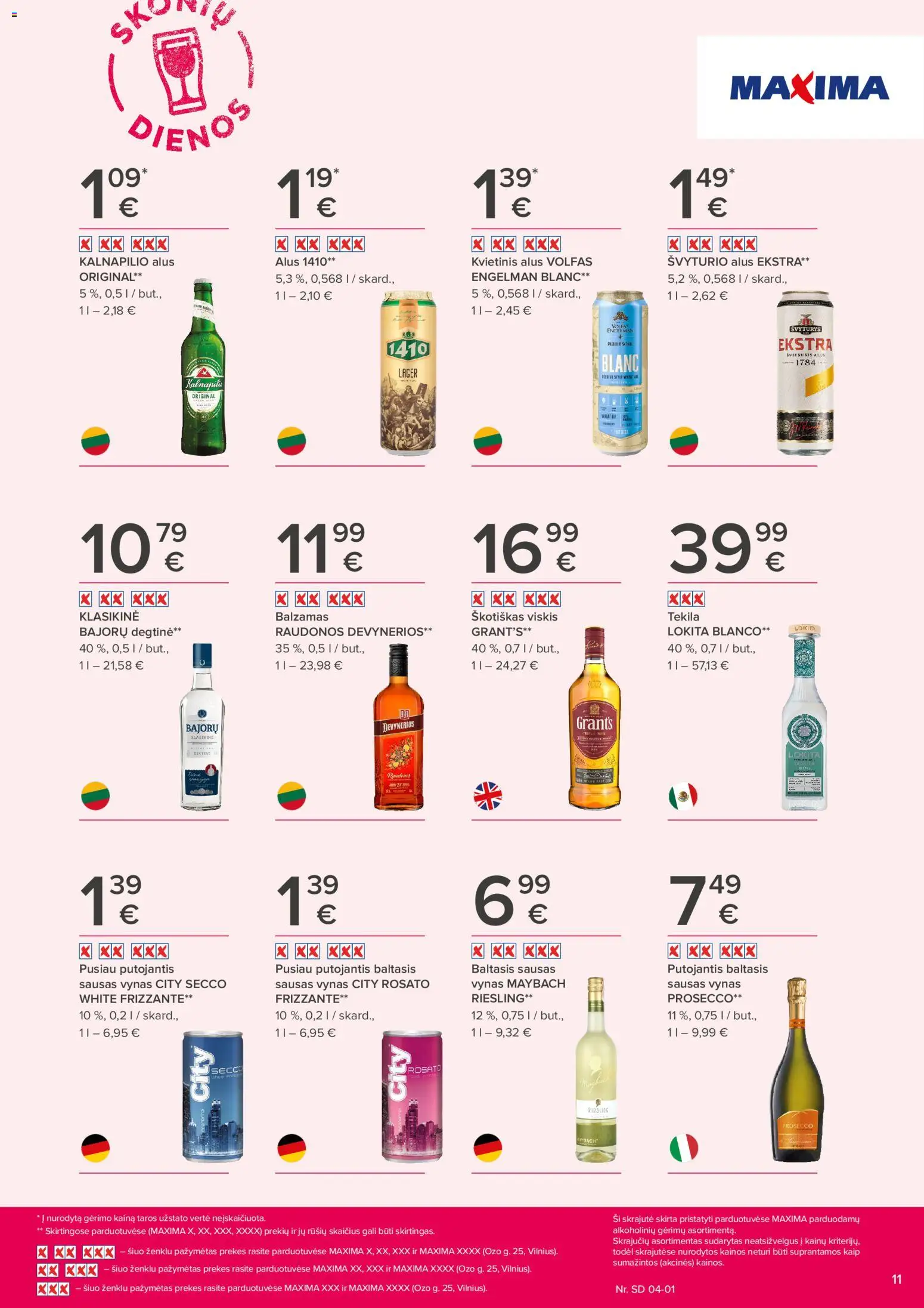 MAXIMA akcijos nuo 19.03.2026 | Puslapis: 11 | Prekių: Balzamas, Degtinė, Viskis, Alus