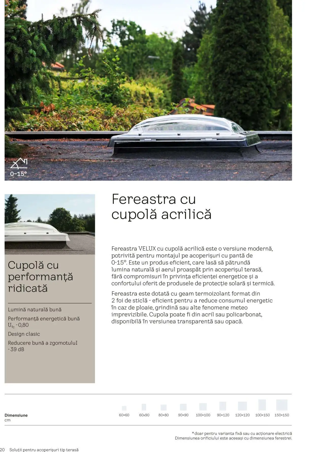 Velux catalog - Ferestre pentru acoperiș terasă – valabil de la 25.02.2025 | Pagină: 20 | Produse: Tavuk suyu, Fereastră, Protecție solară