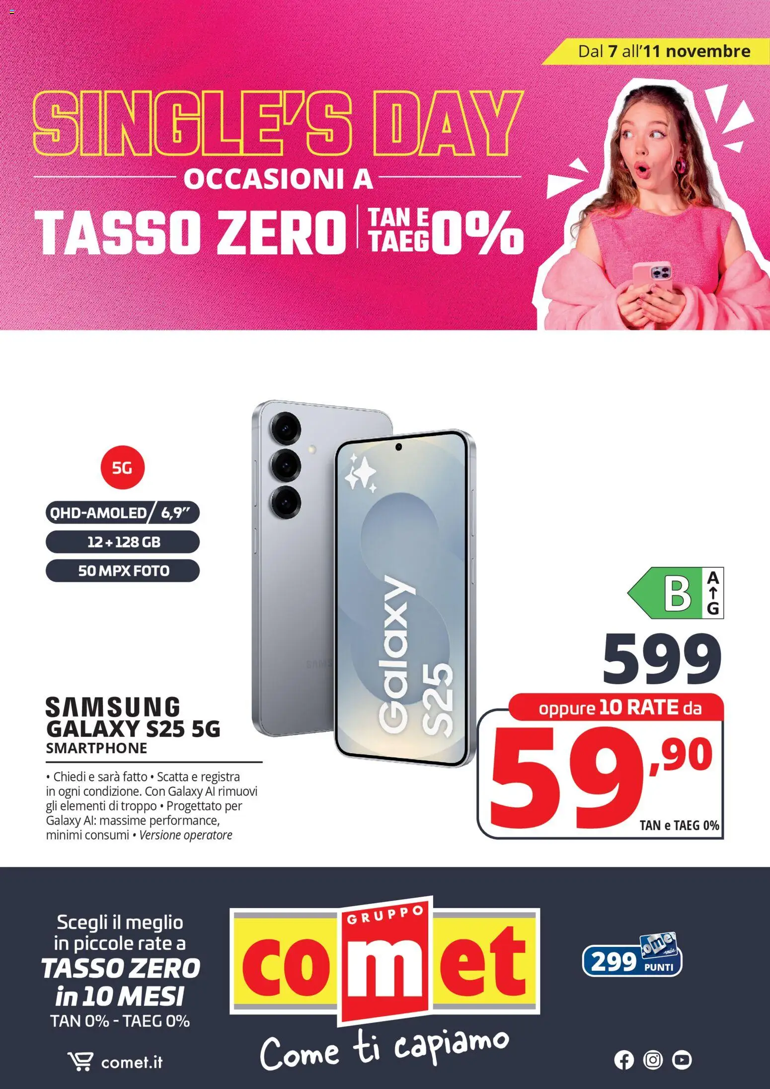 Volantino Comet del 07.11.2025 | Pagina: 10 | Prodotti: Samsung Galaxy, Smartphone, Samsung