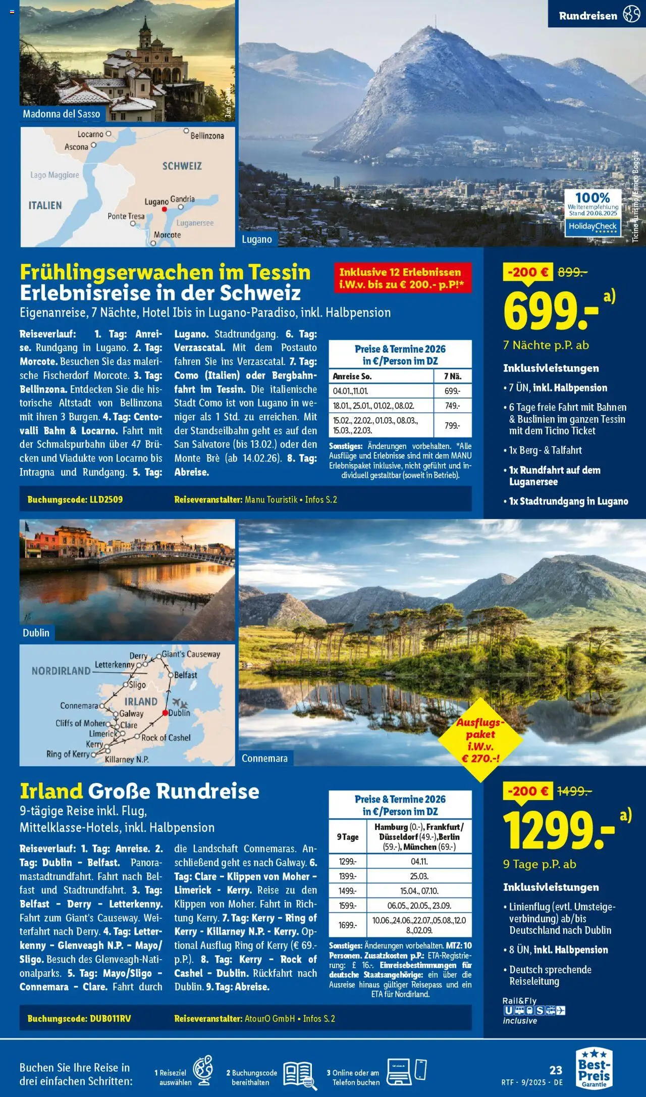 Lidl Reisen September/Oktober Reise-Highlights – gültig ab 12.09.2025 | Seite: 23 | Produkte: Rock, Telefon