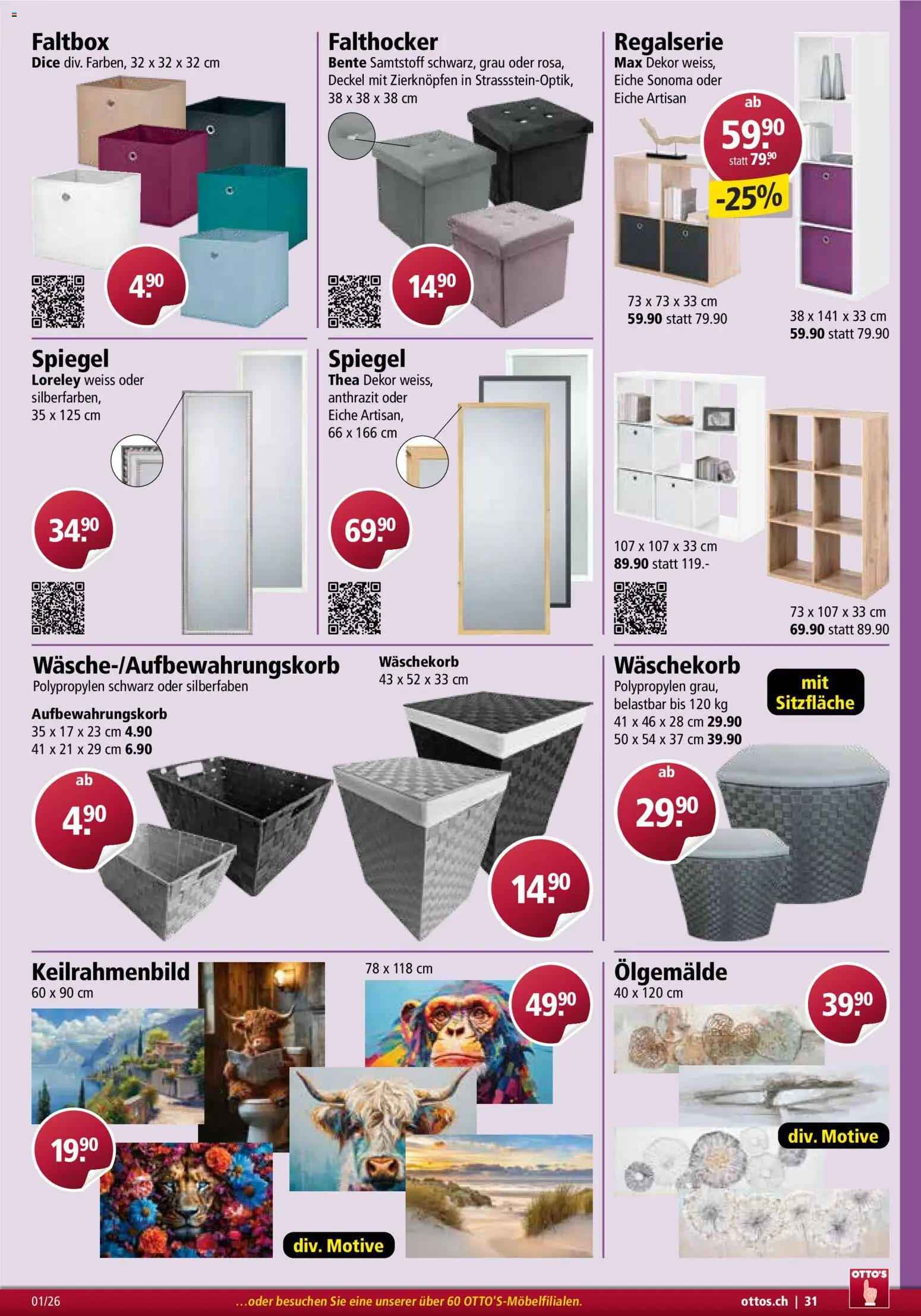 Otto's Aktionen Möbelflyer – gültig ab 01.01.2026 | Seite: 31 | Produkte: Spiegel